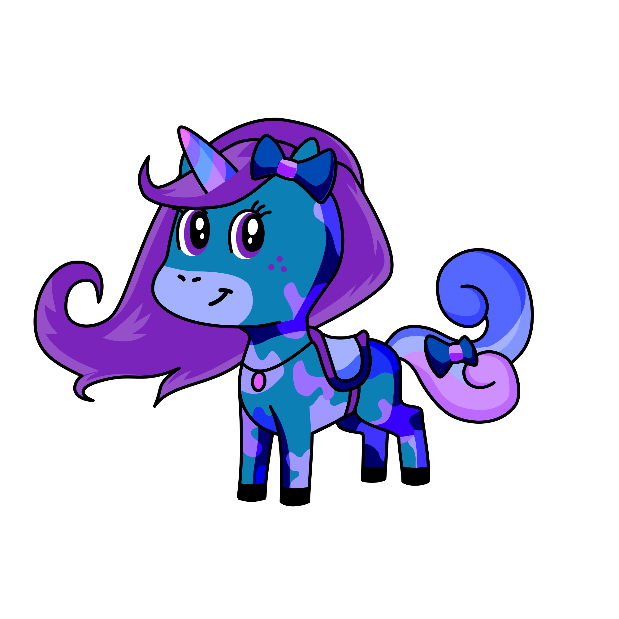 Nicht moon, the unicorn