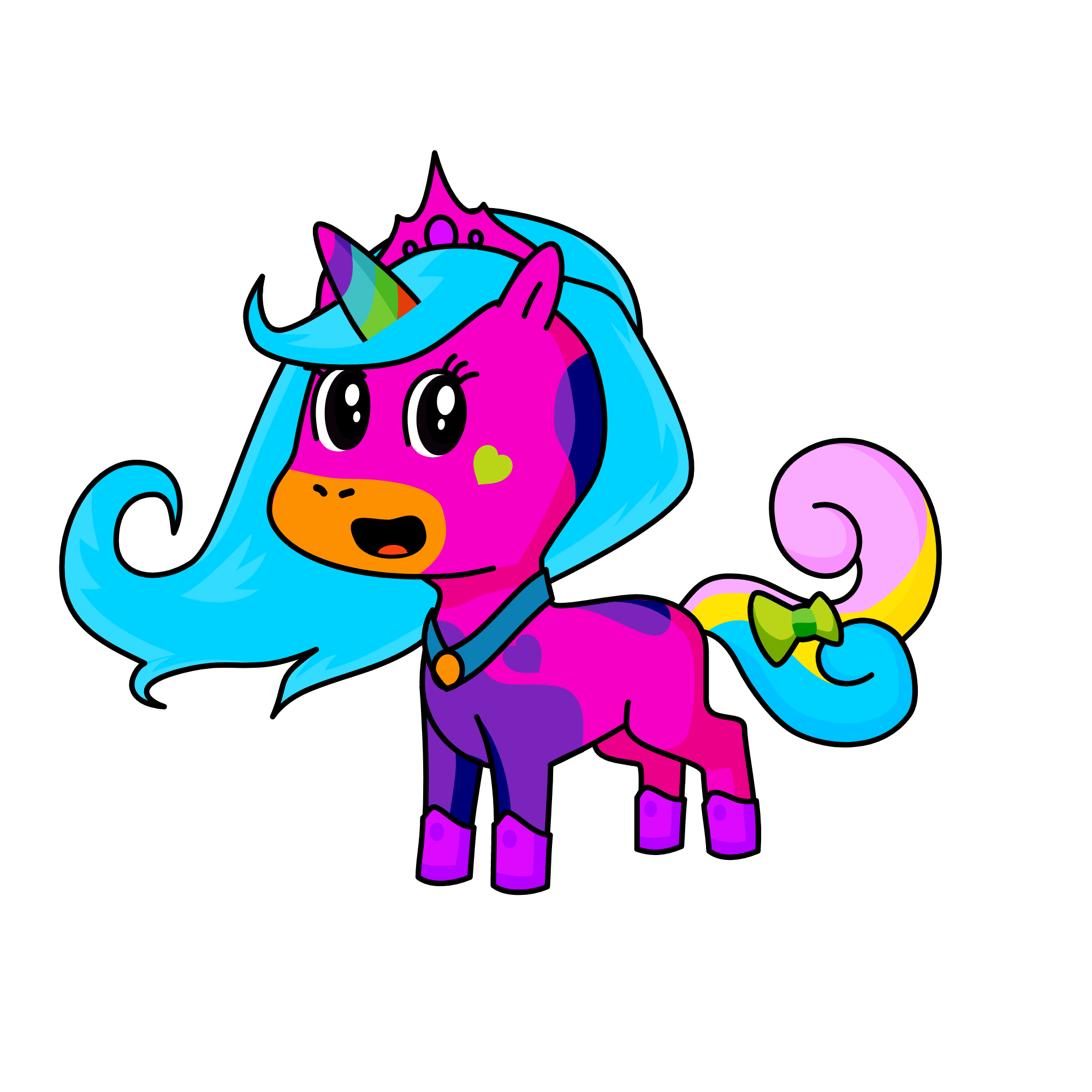 Rainbow, the unicorn