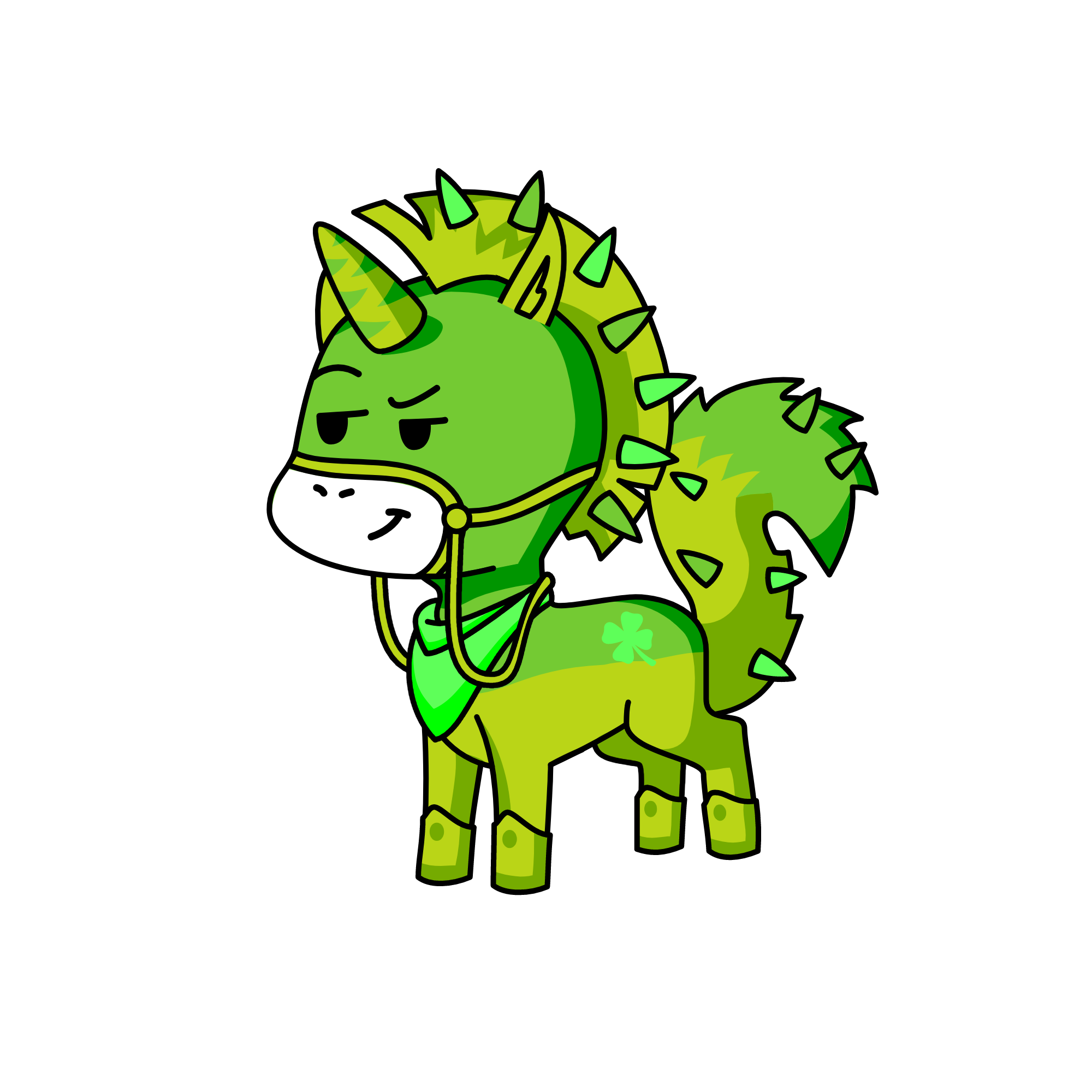 Greeny, the unicorn