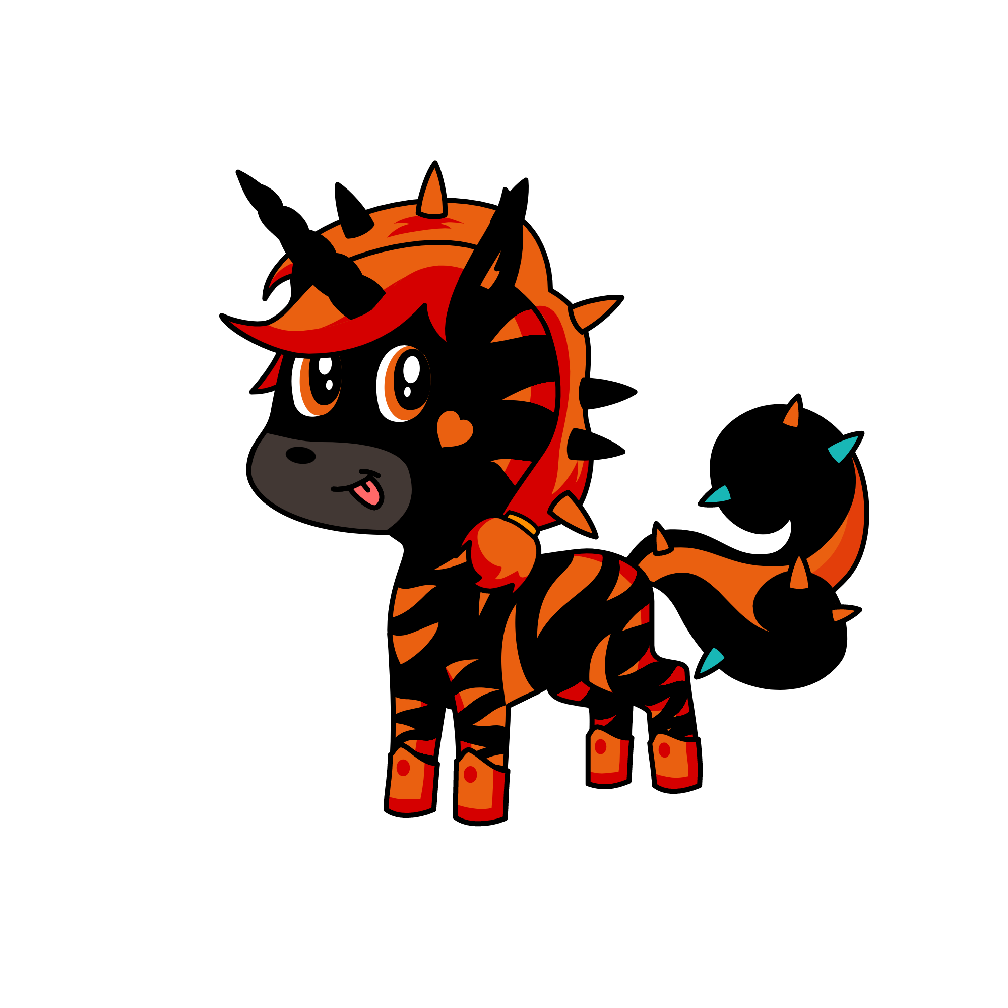 black, the unicorn