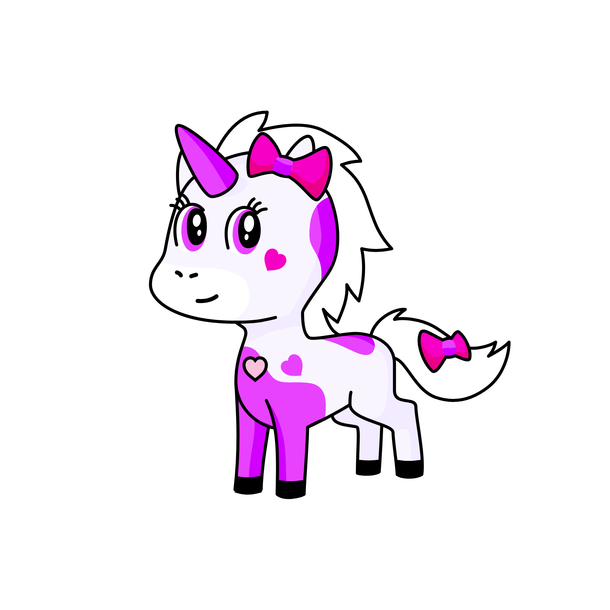 Cute angel, the unicorn