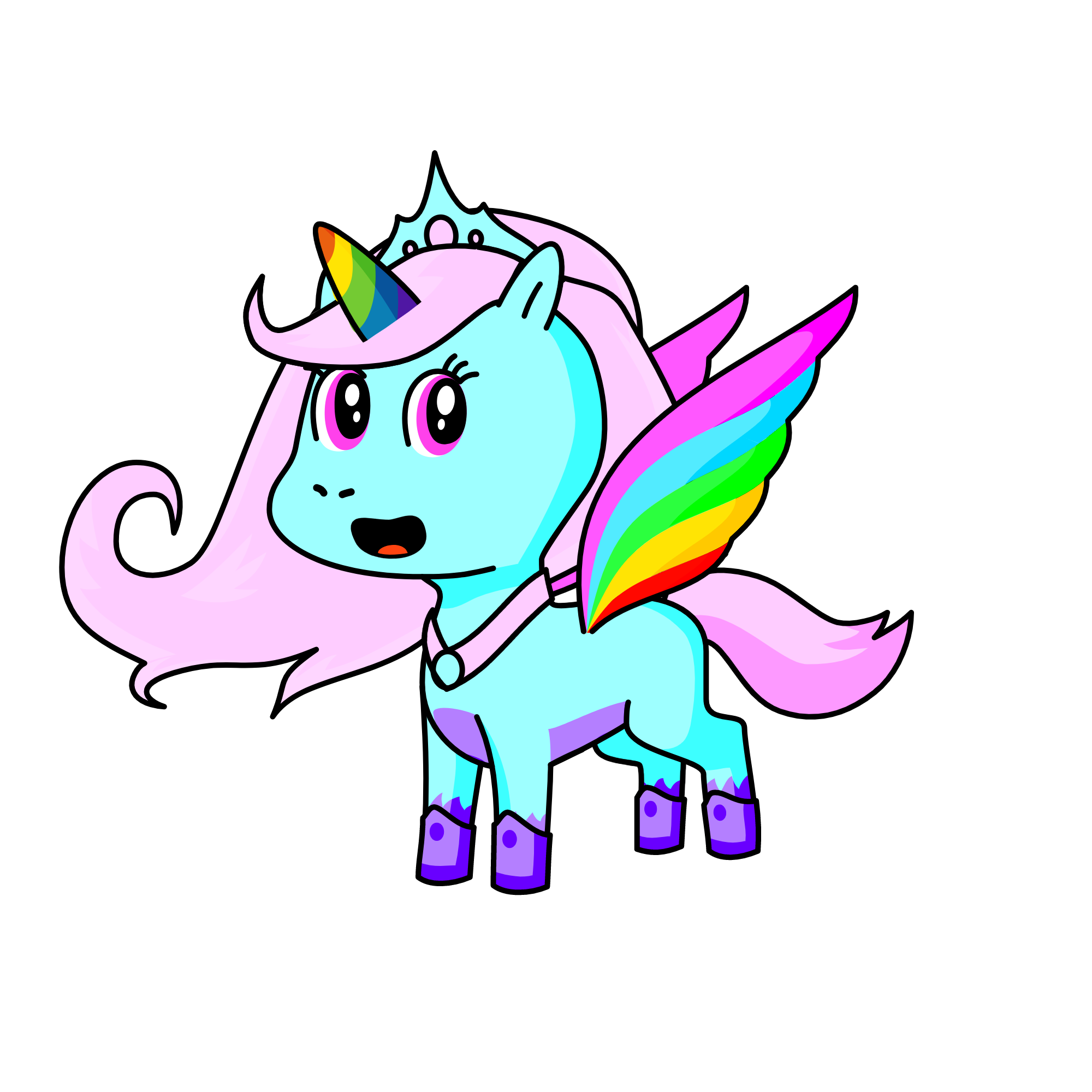 Rainbow, the unicorn