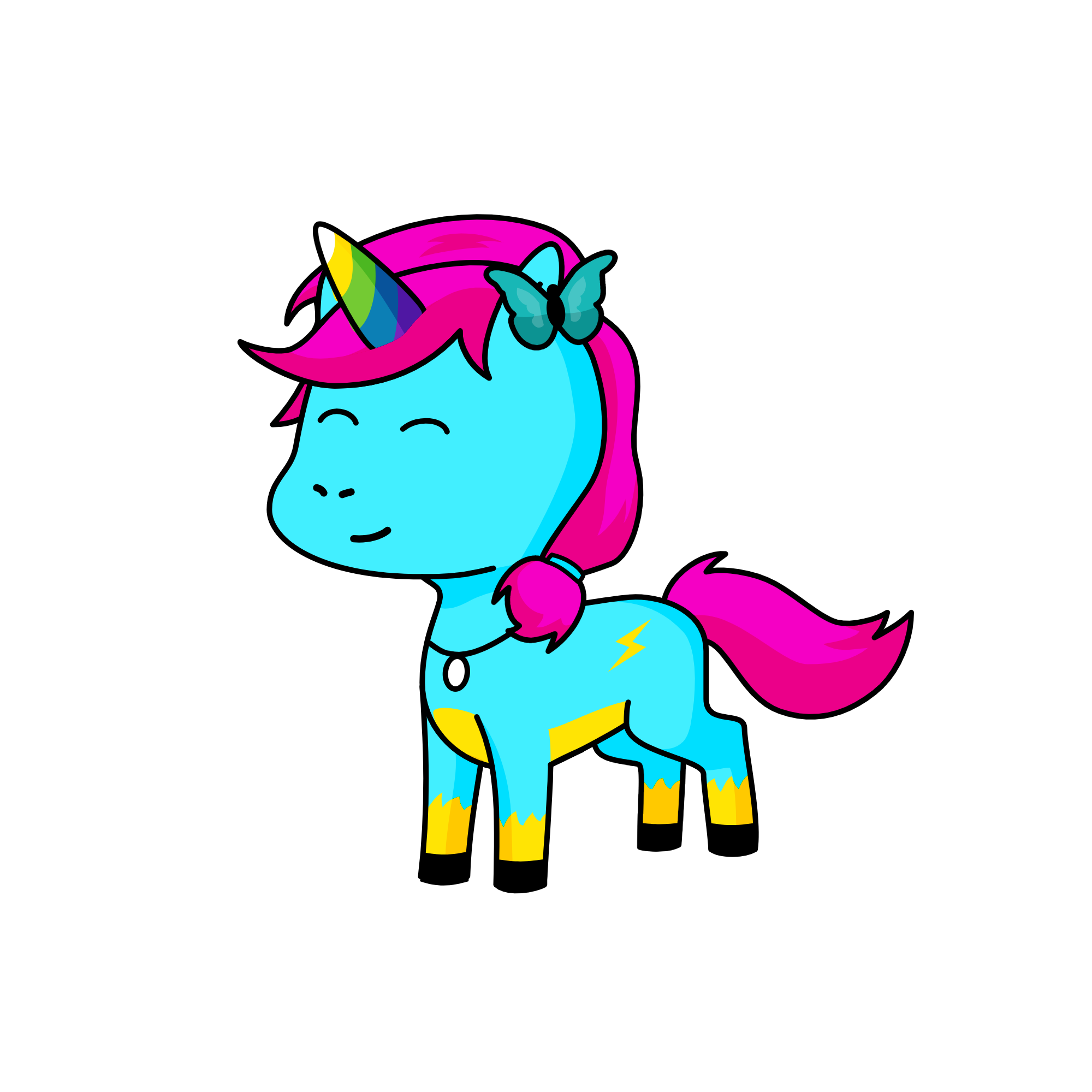 butterfly, the unicorn