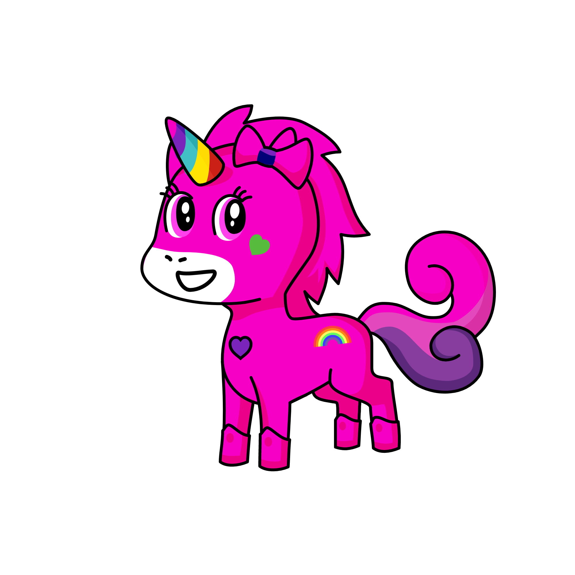 poni hồng, the unicorn