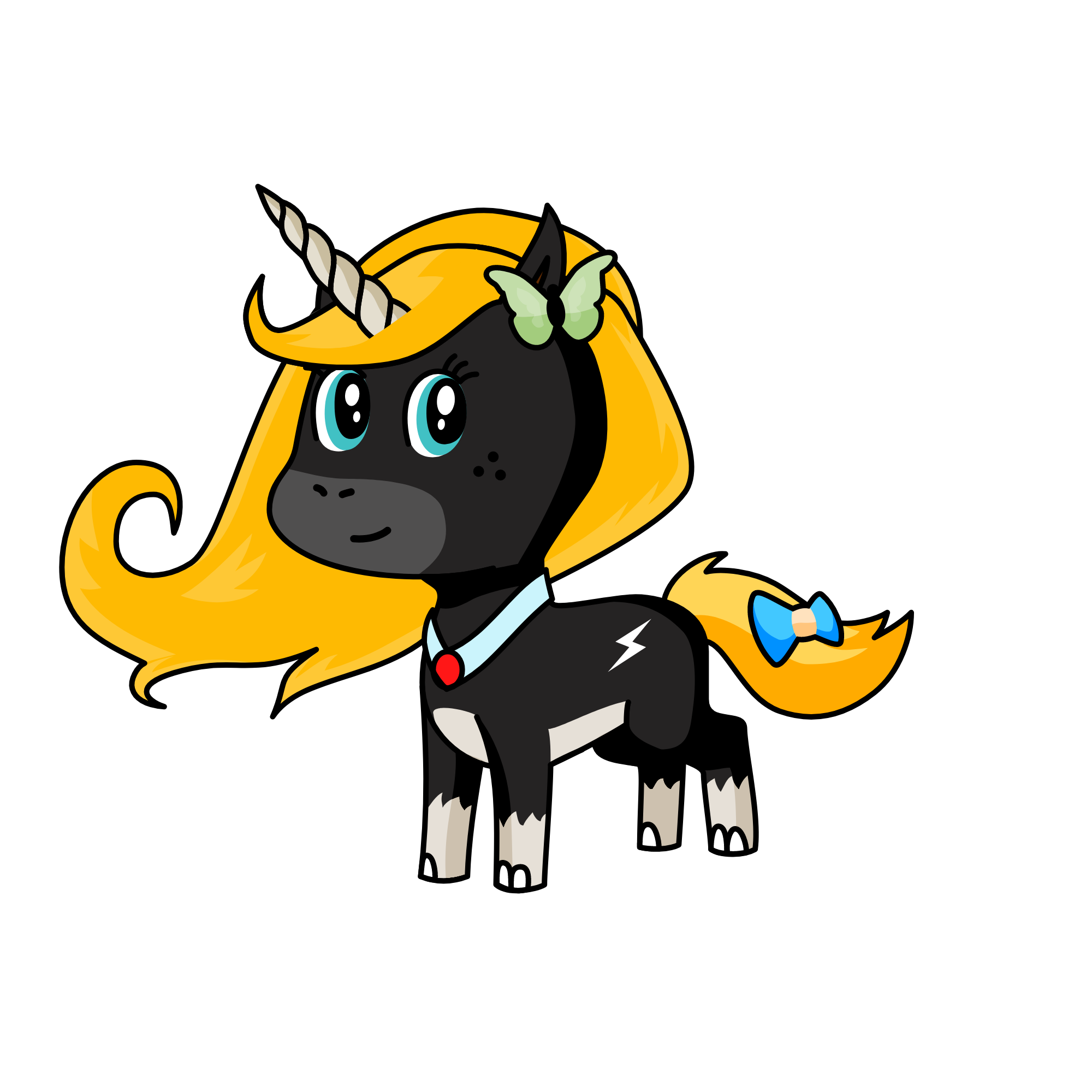 poni den, the unicorn