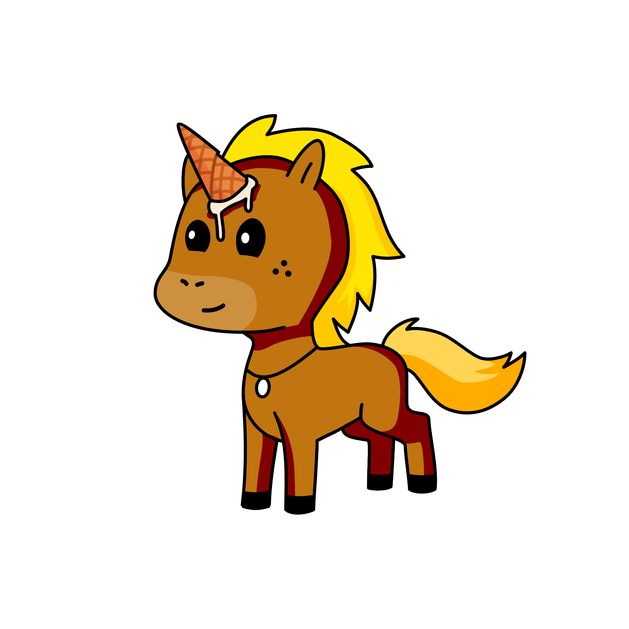 Brownie Cheese Creamy, the unicorn