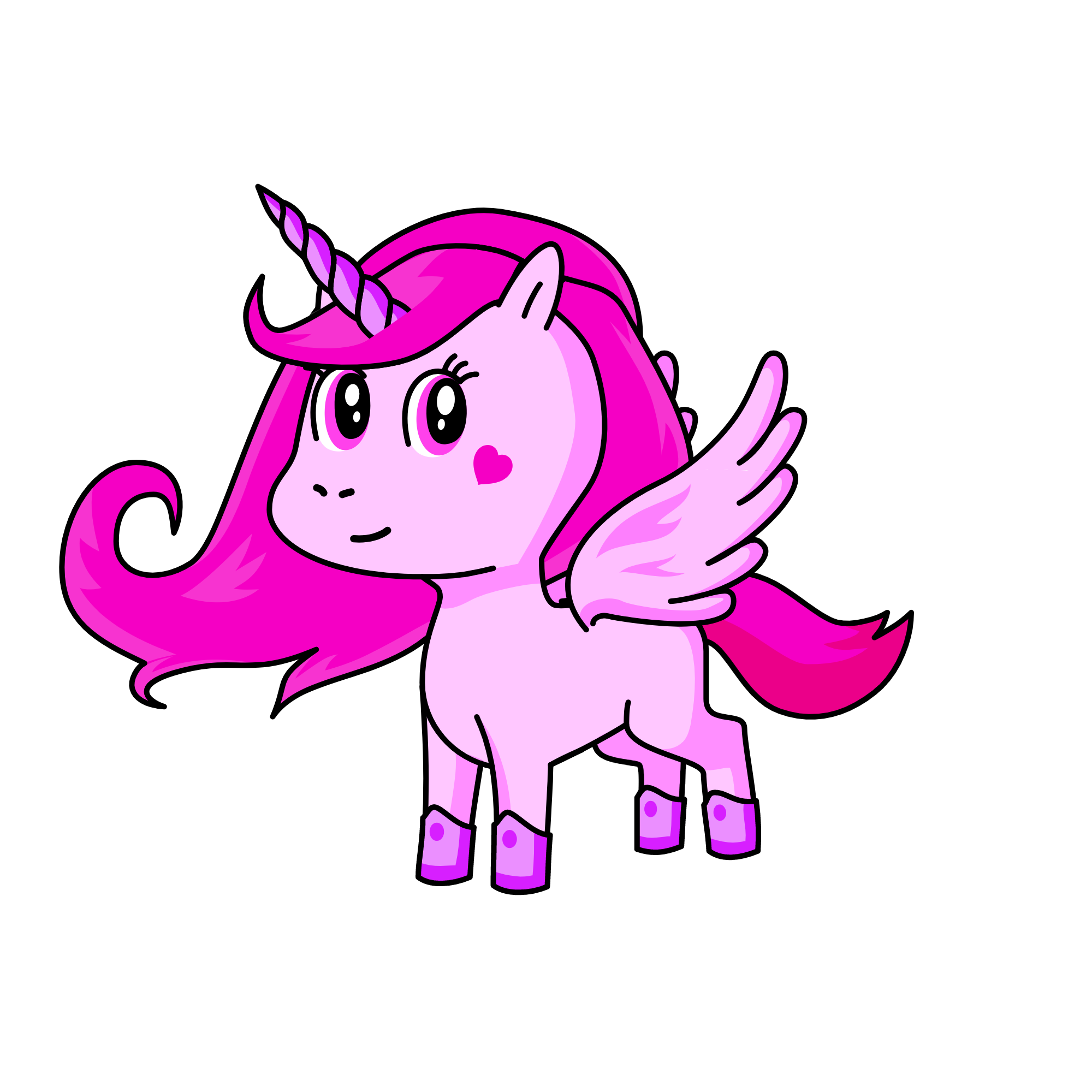 Pink, the unicorn