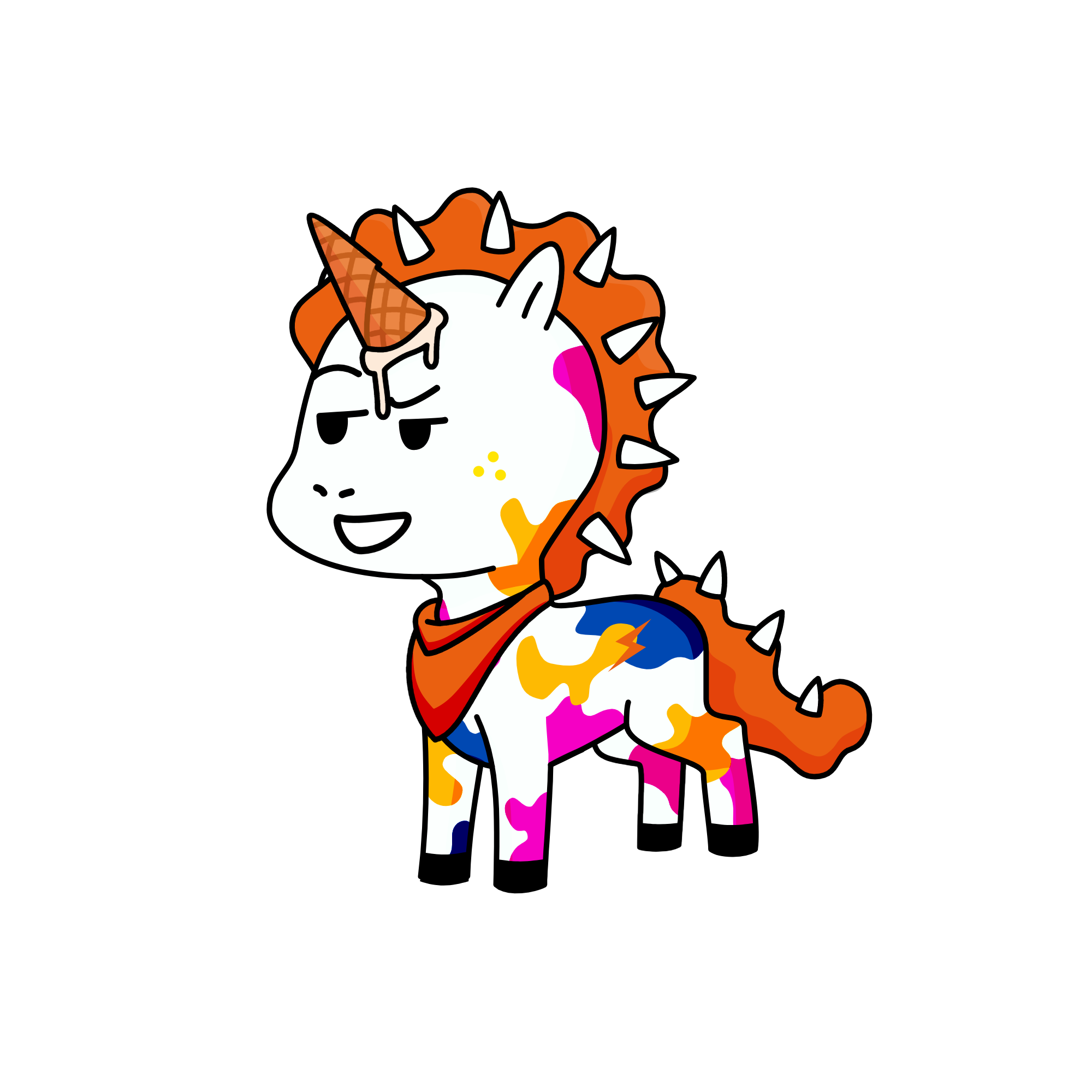  MELTED ICE CREAM, the unicorn
