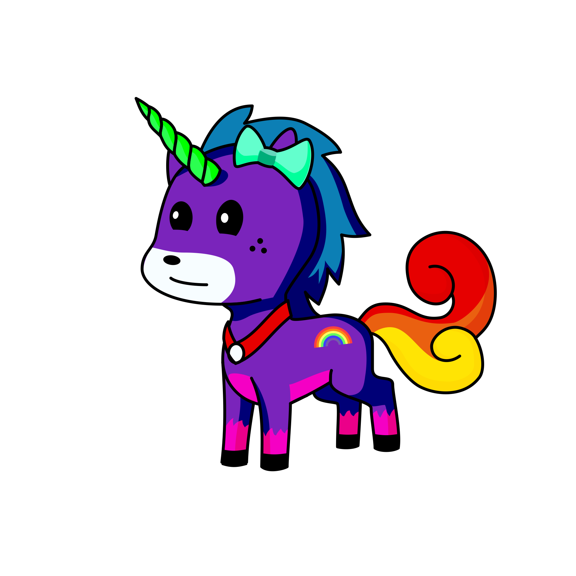 Rainbow, the unicorn