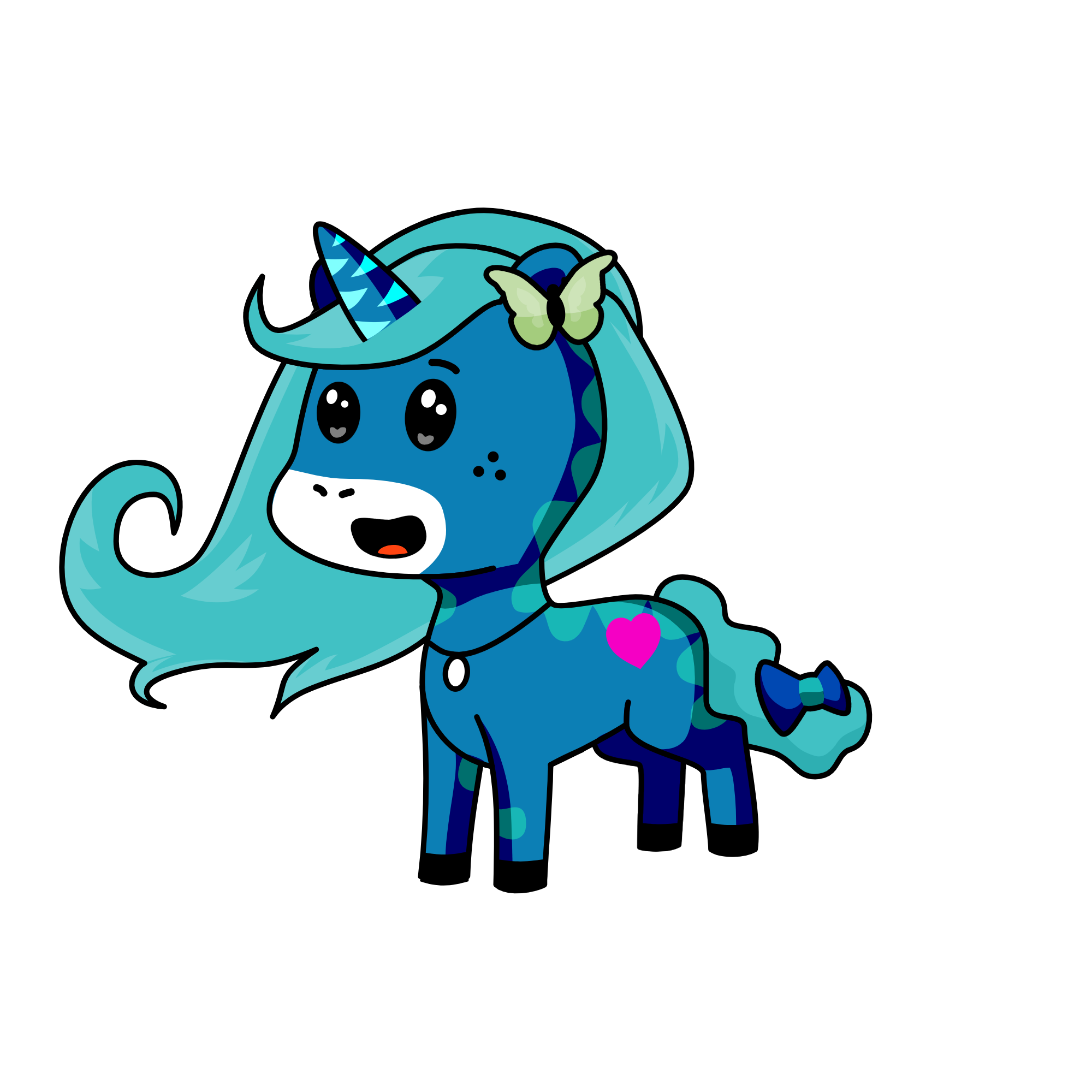 Bluie, the unicorn