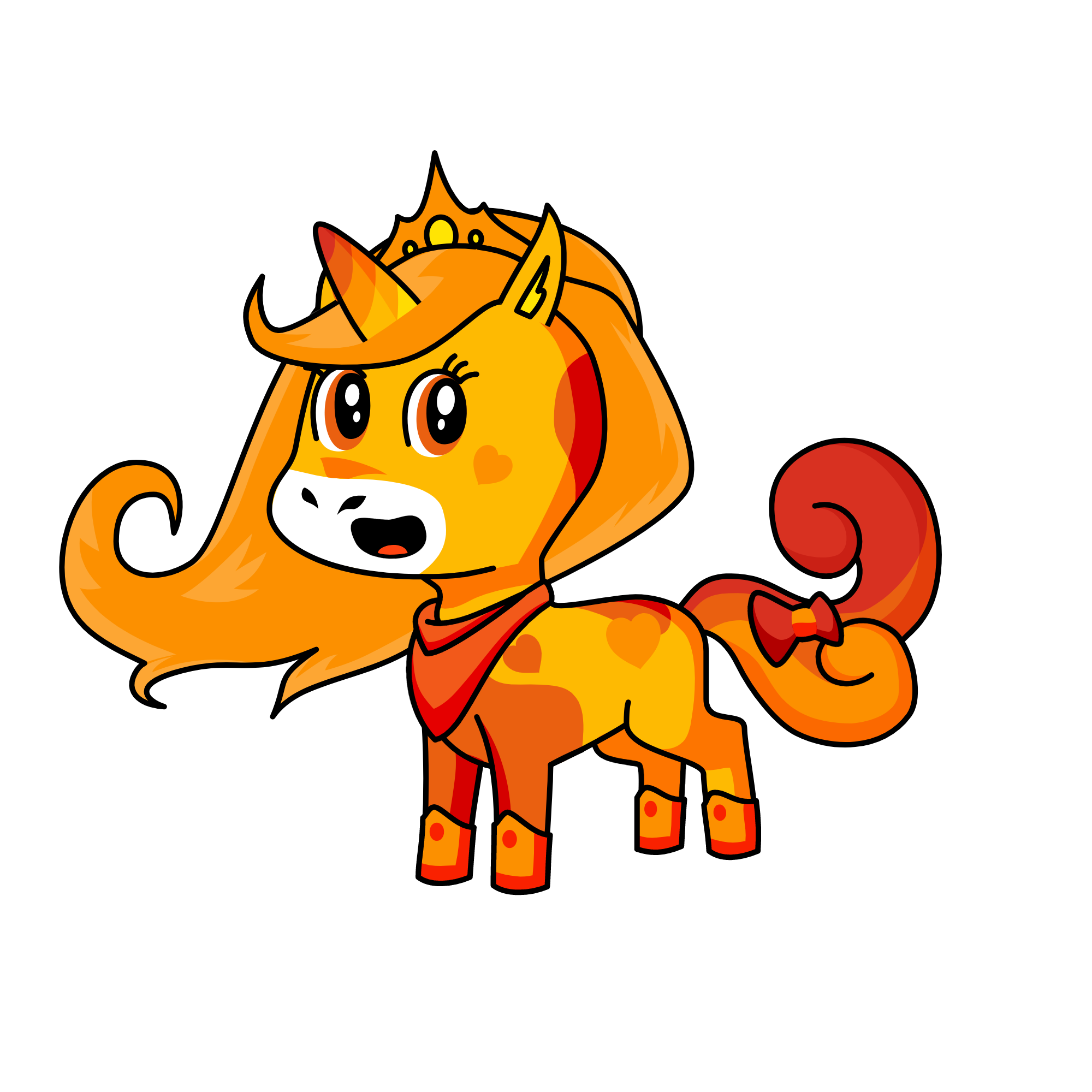 red, the unicorn