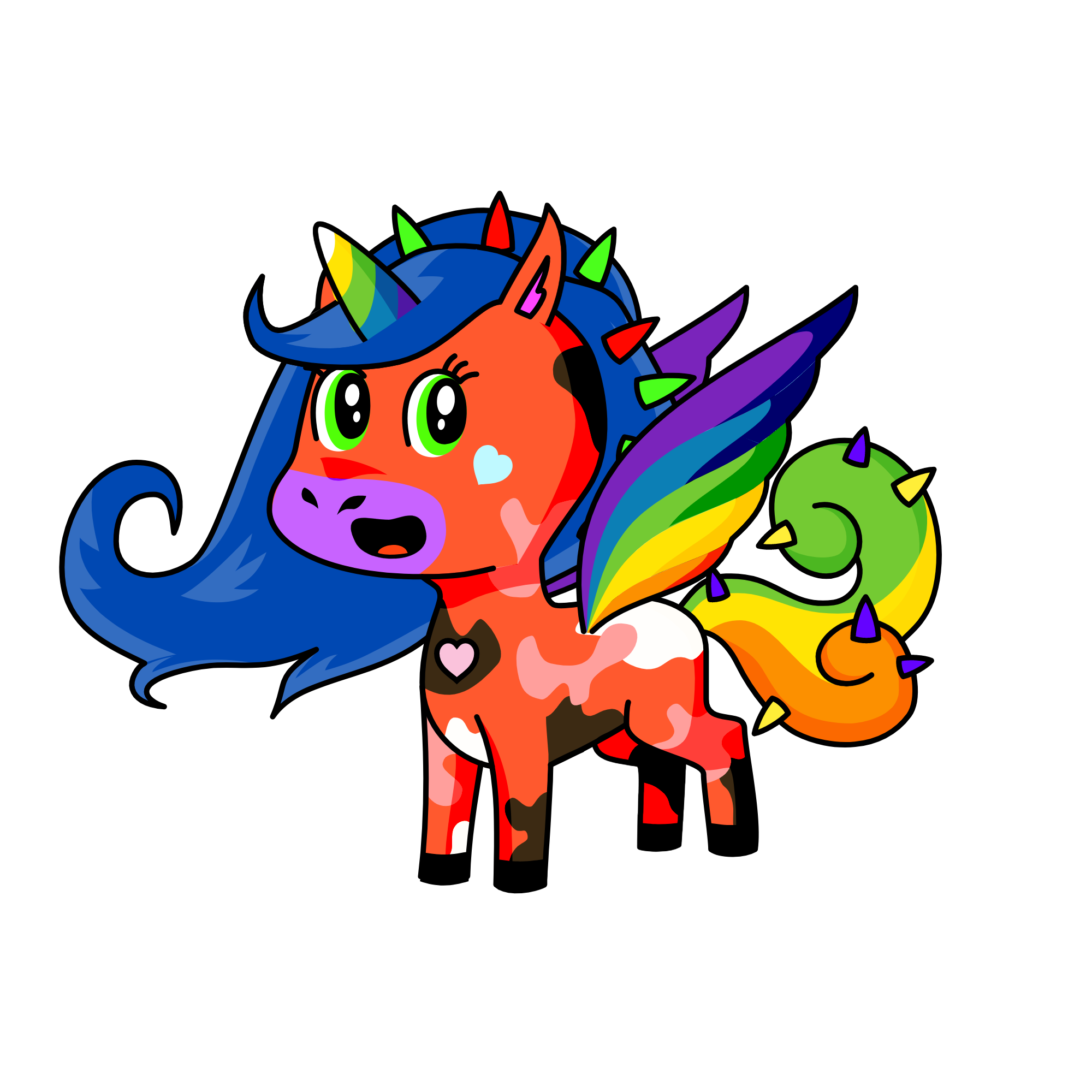 Rainbow, the unicorn