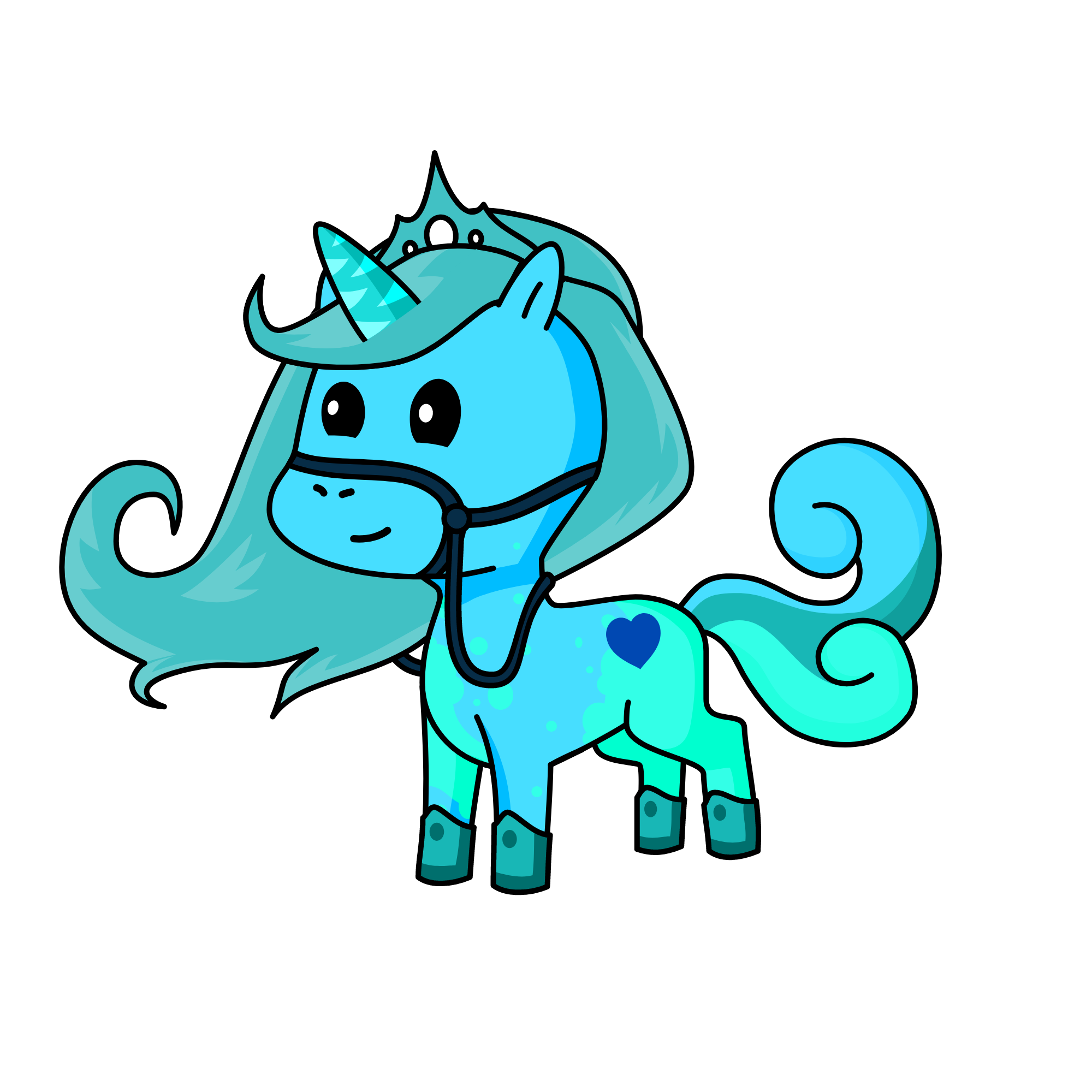 Blue Princess, the unicorn