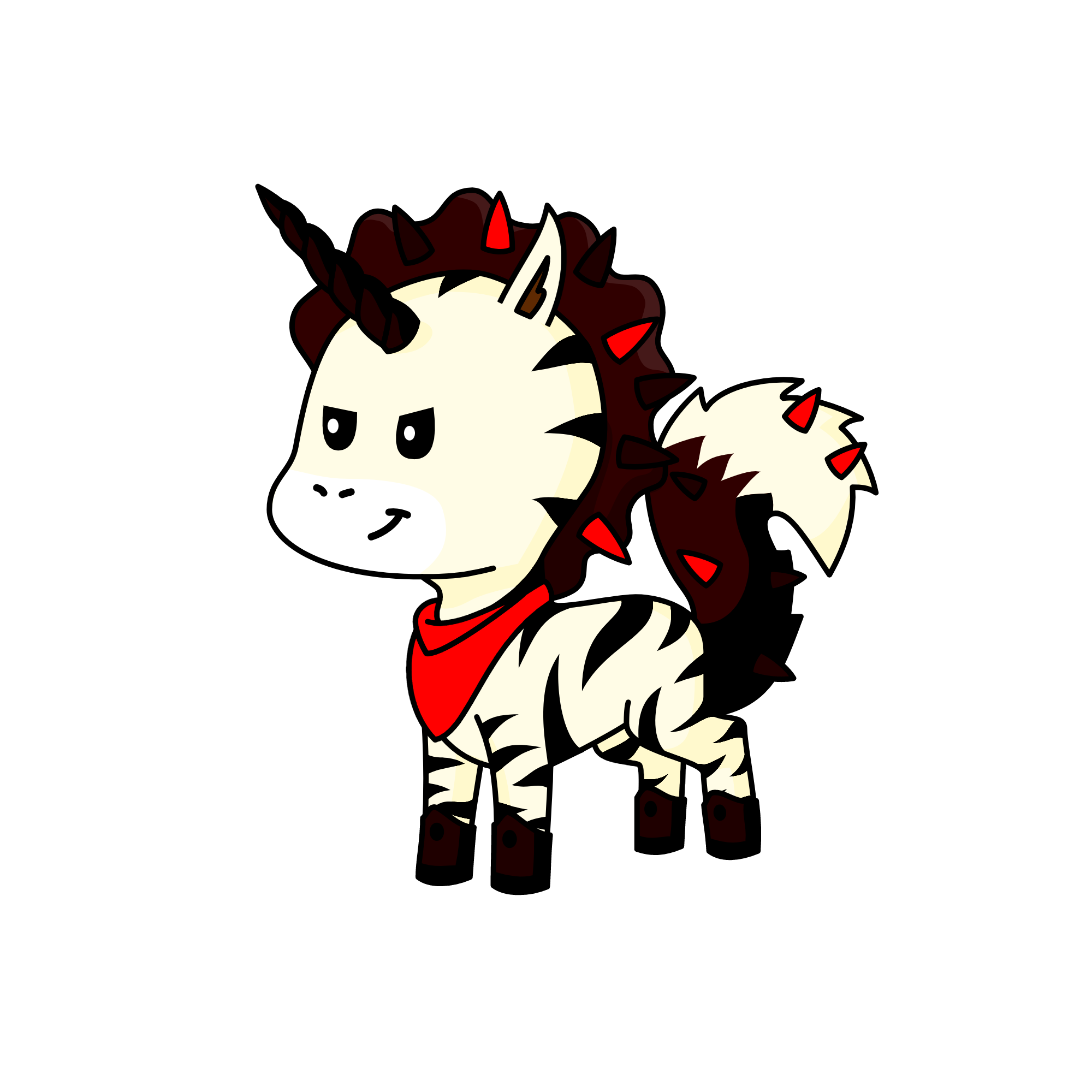 the scary cat, the unicorn