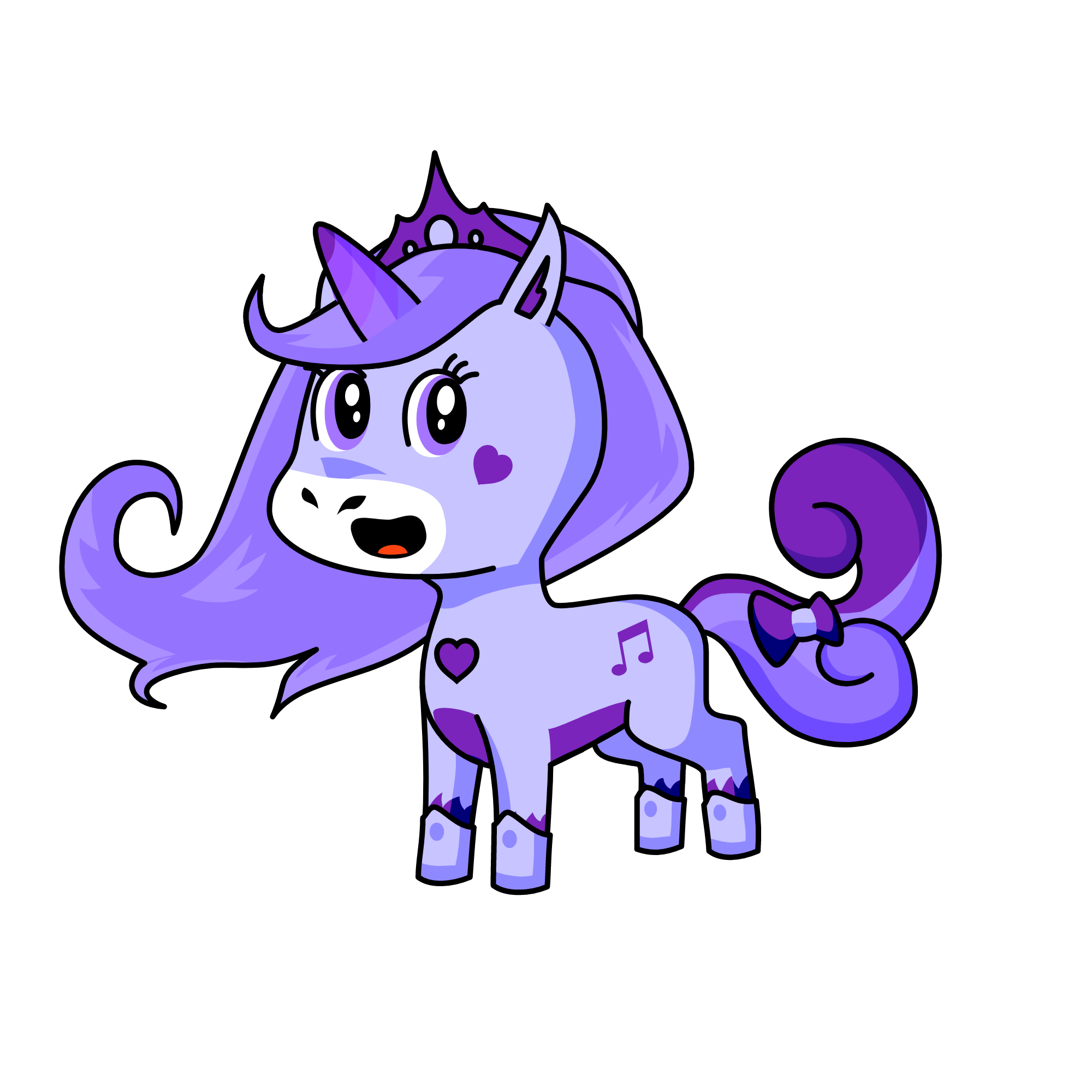 puple, the unicorn