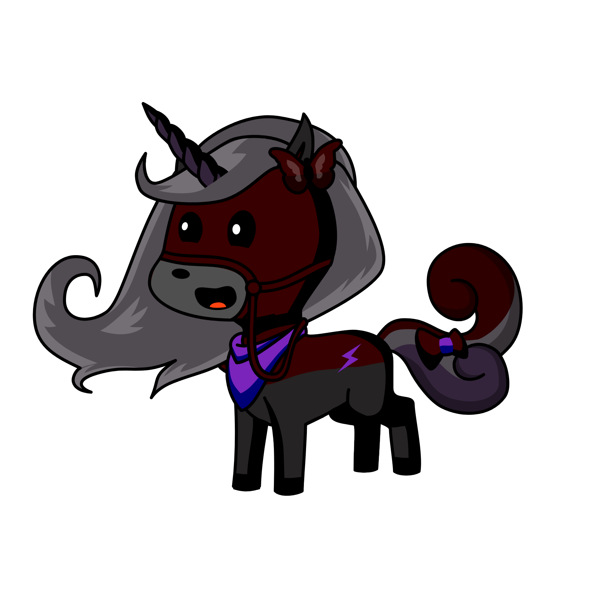 black , the unicorn