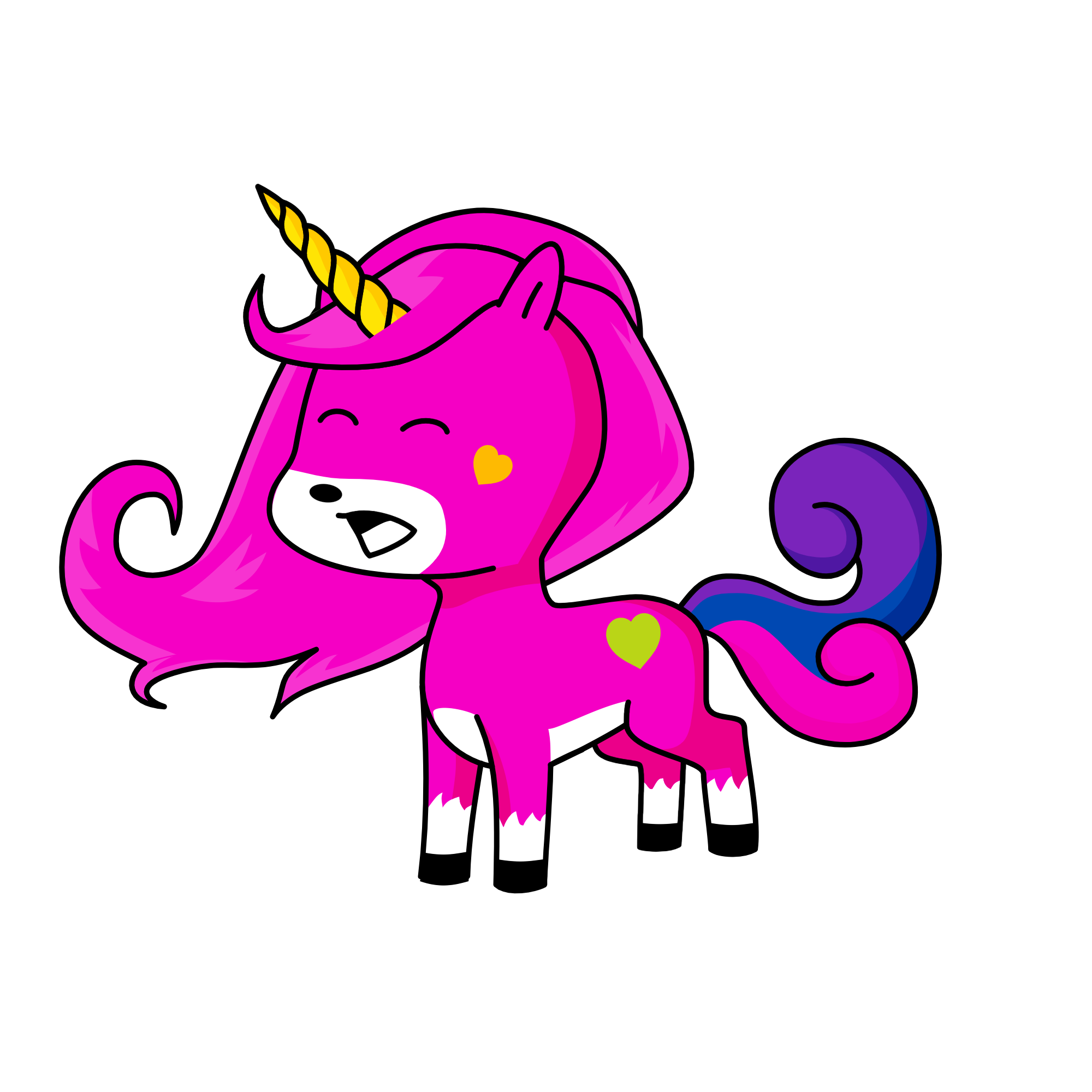 Rainbow, the unicorn