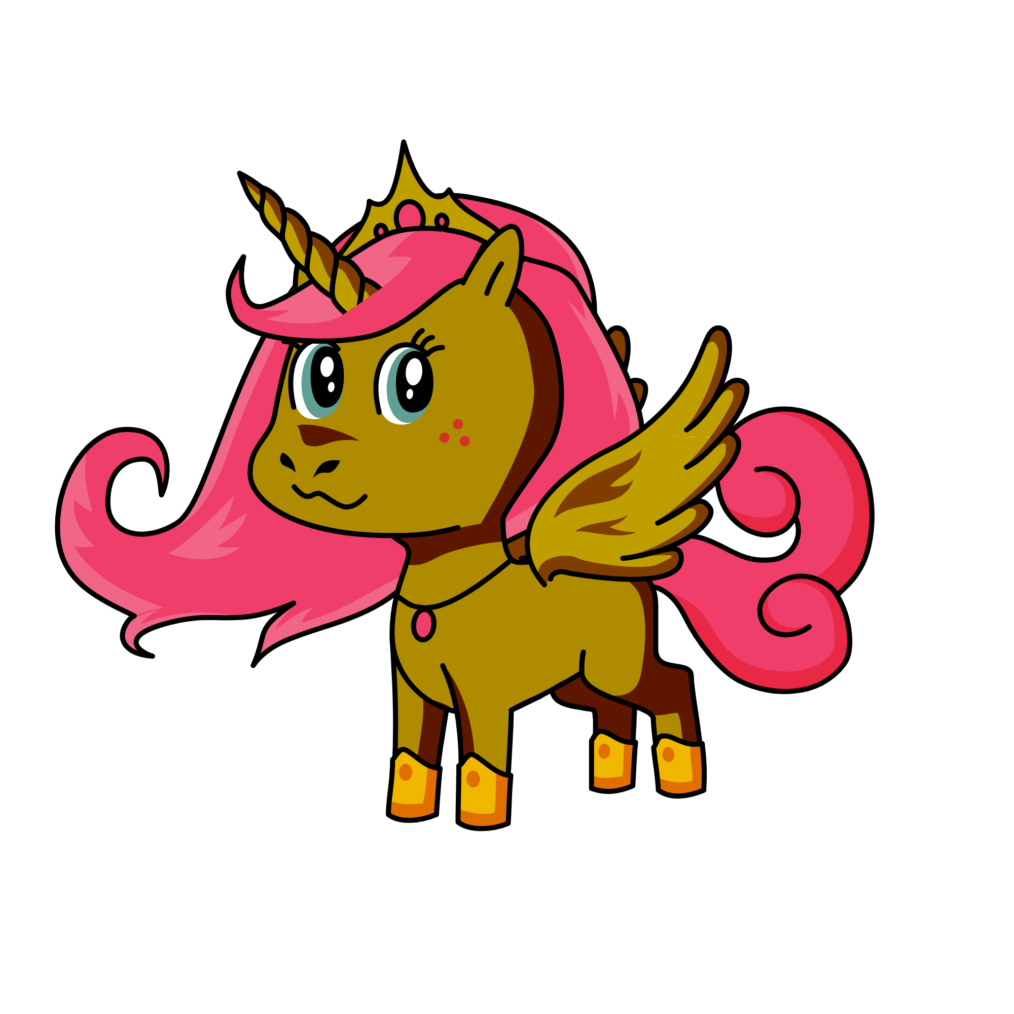 Princess Goldie, the unicorn