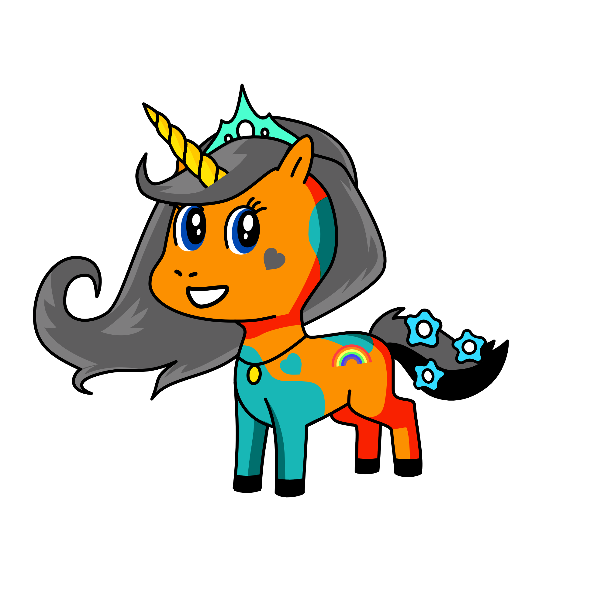 Rainbow, the unicorn