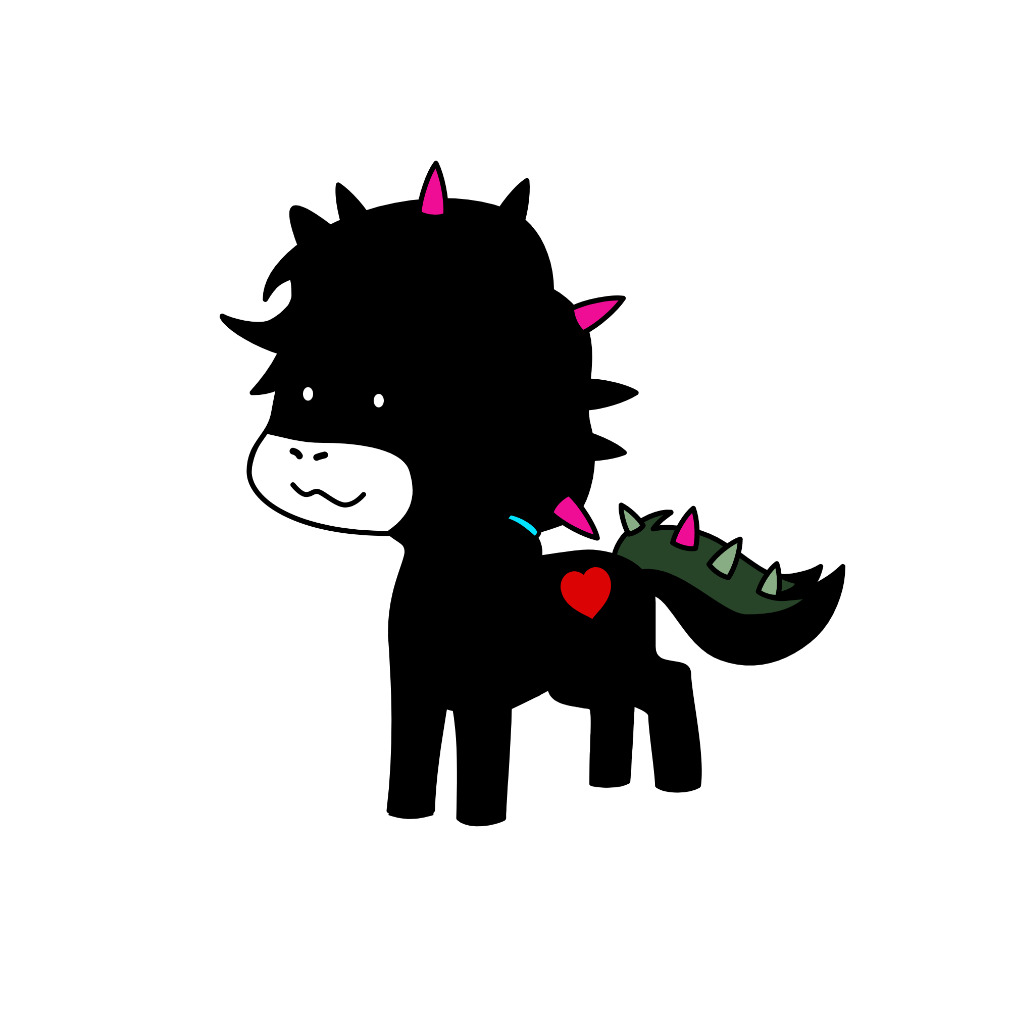 black lol., the unicorn