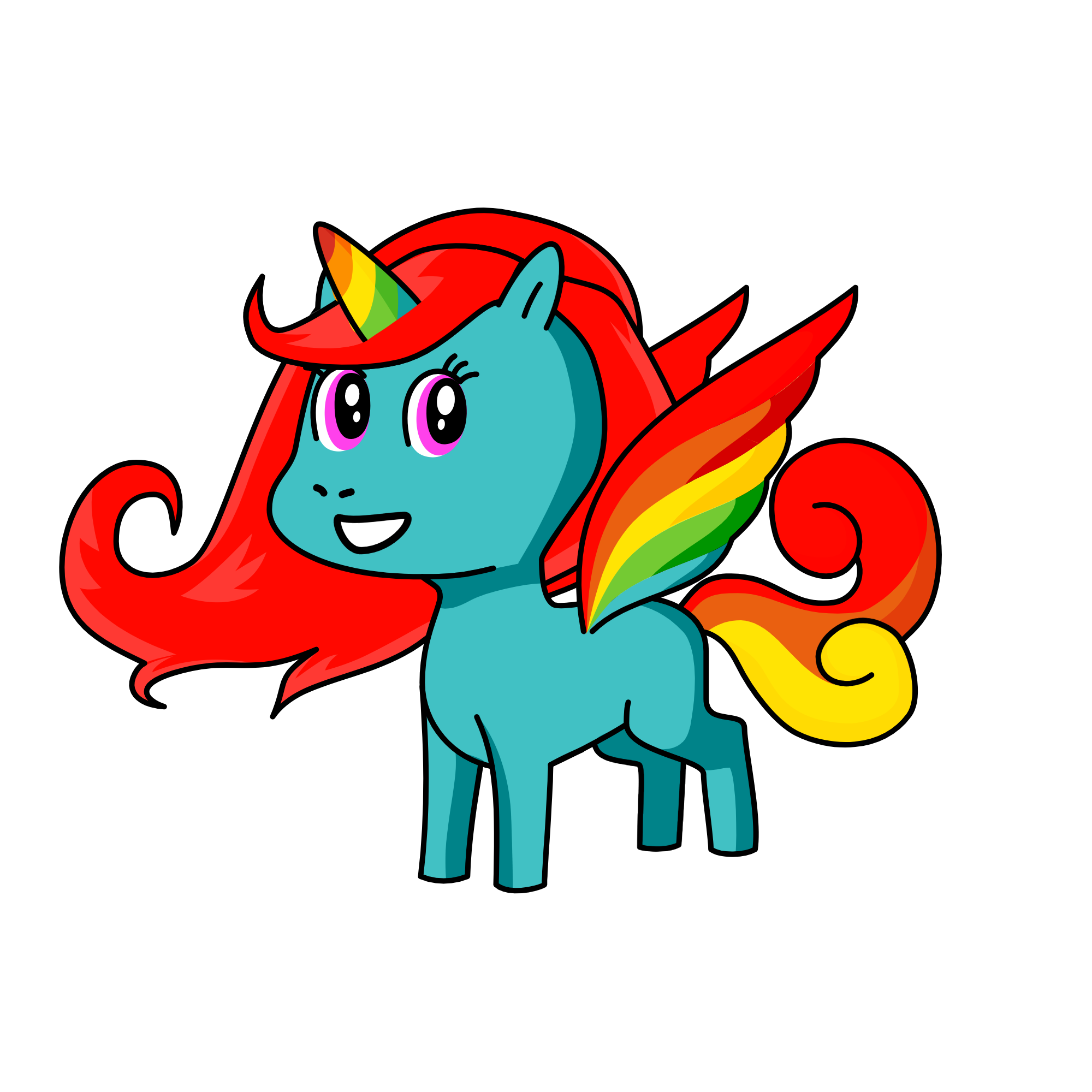 Rainbow Dash, the unicorn