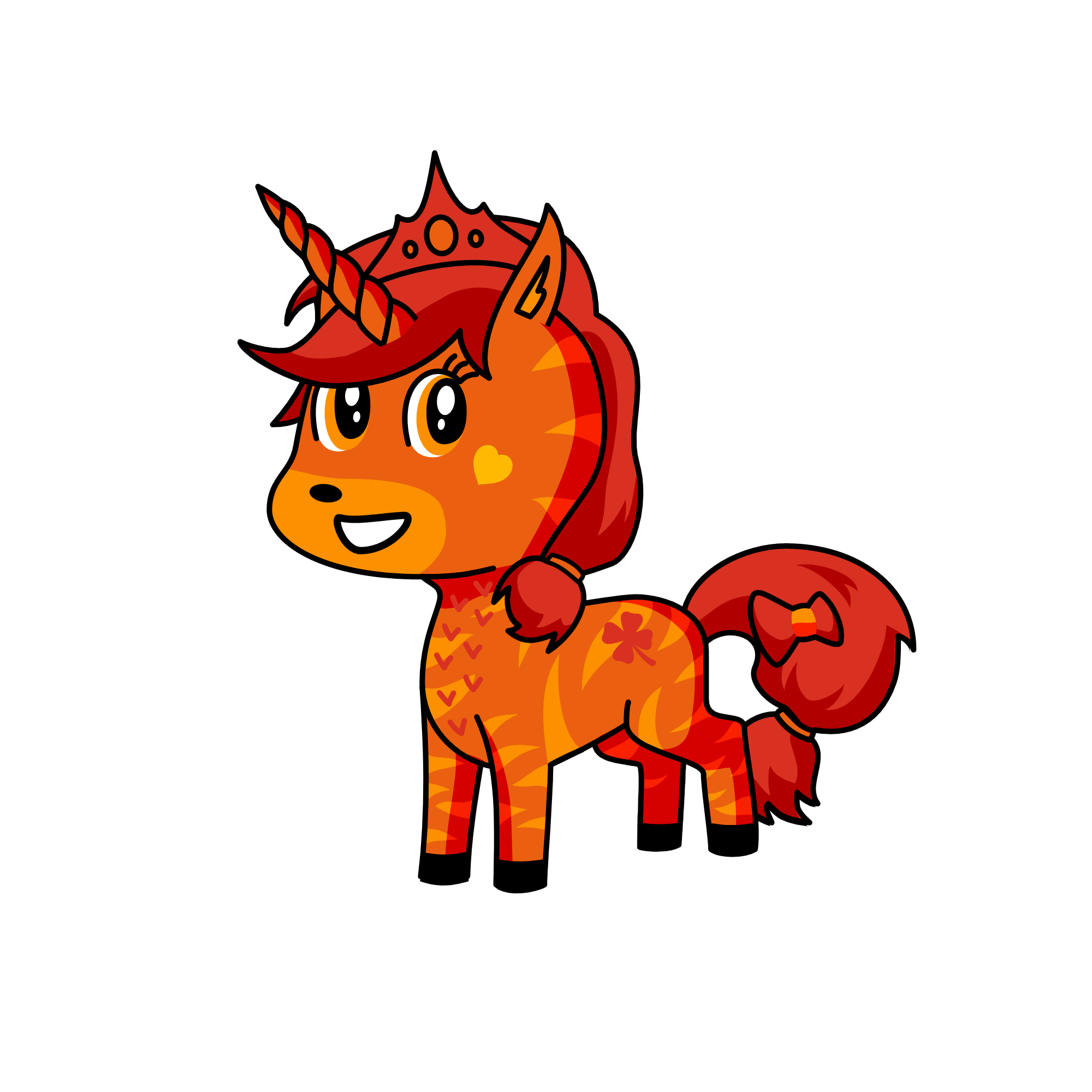 orange, the unicorn