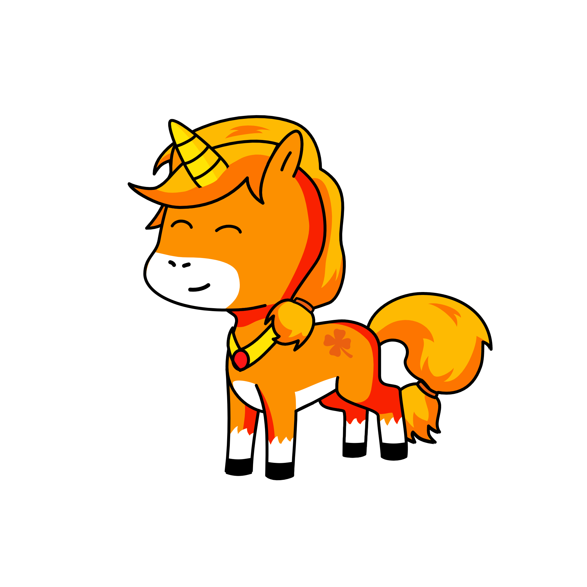 Applejack with her element of harmony, the unicorn