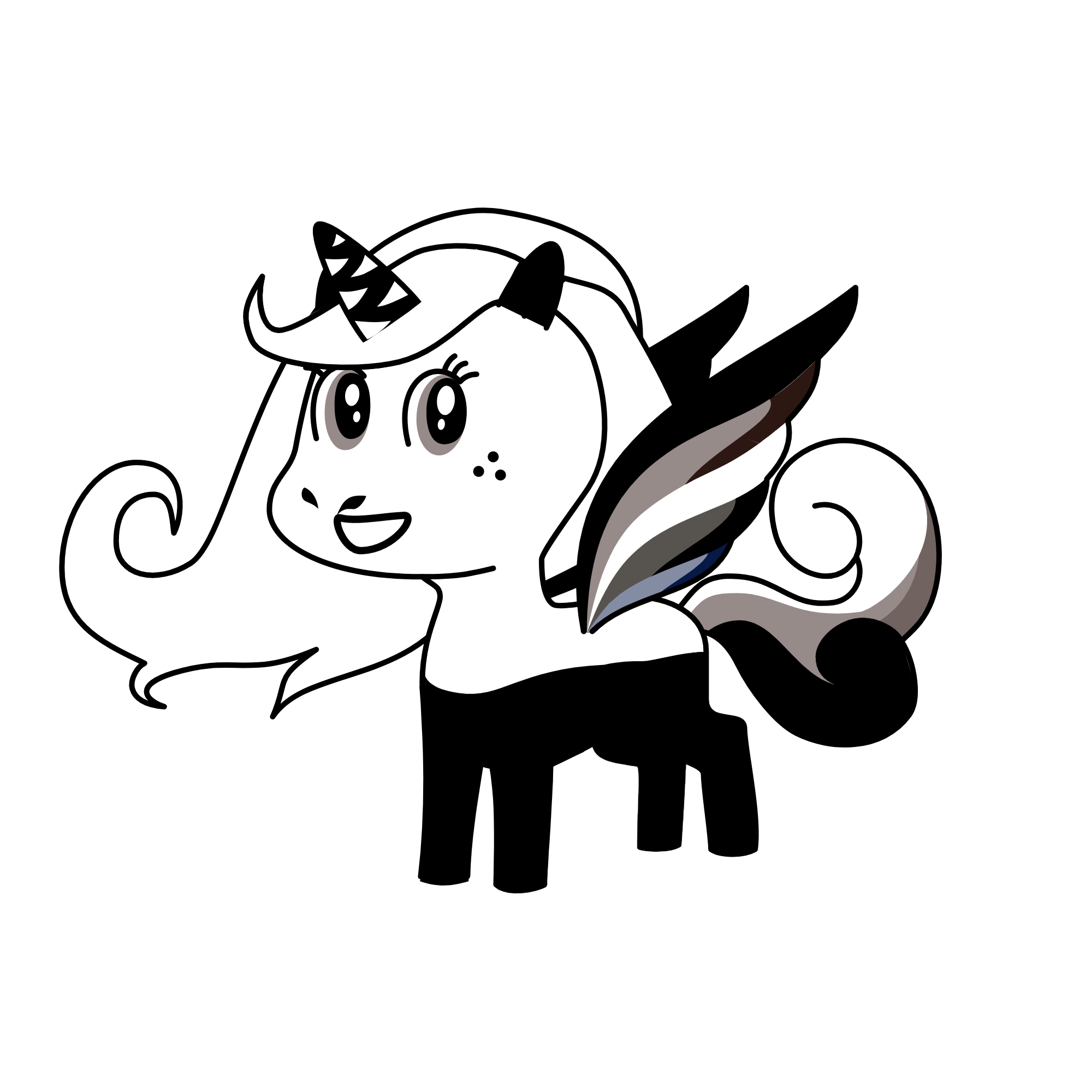 blacknwhite, the unicorn
