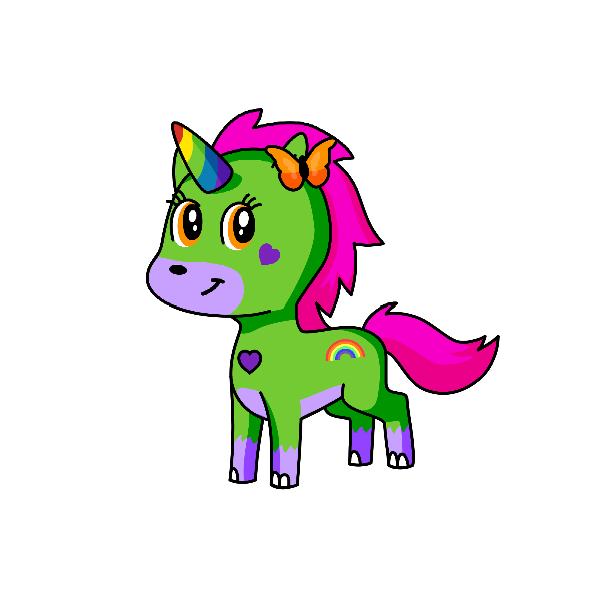Rainbow-Heart, the unicorn