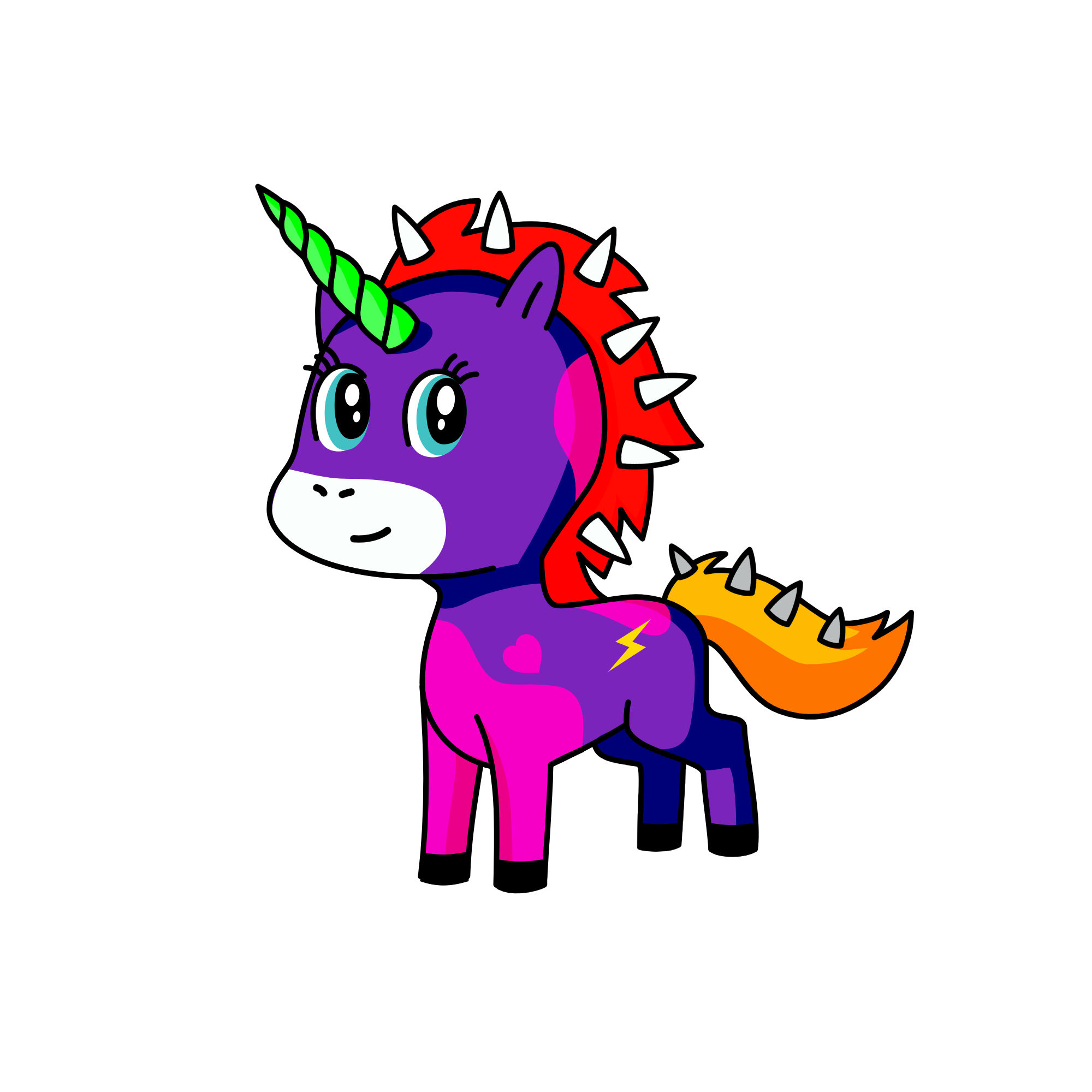 Rainbow, the unicorn