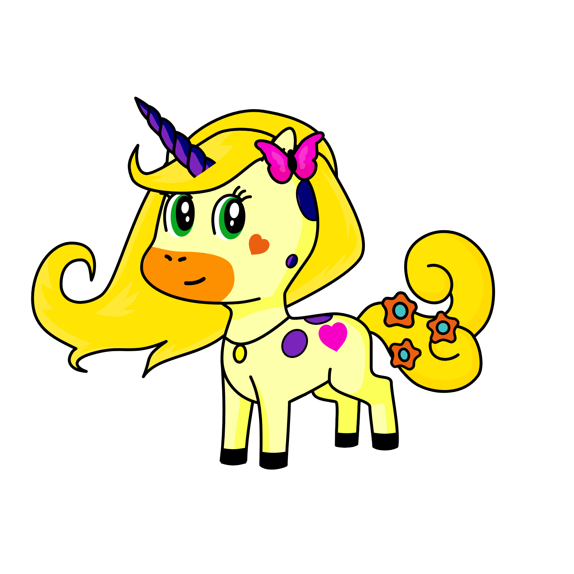 Rapunzel, the unicorn