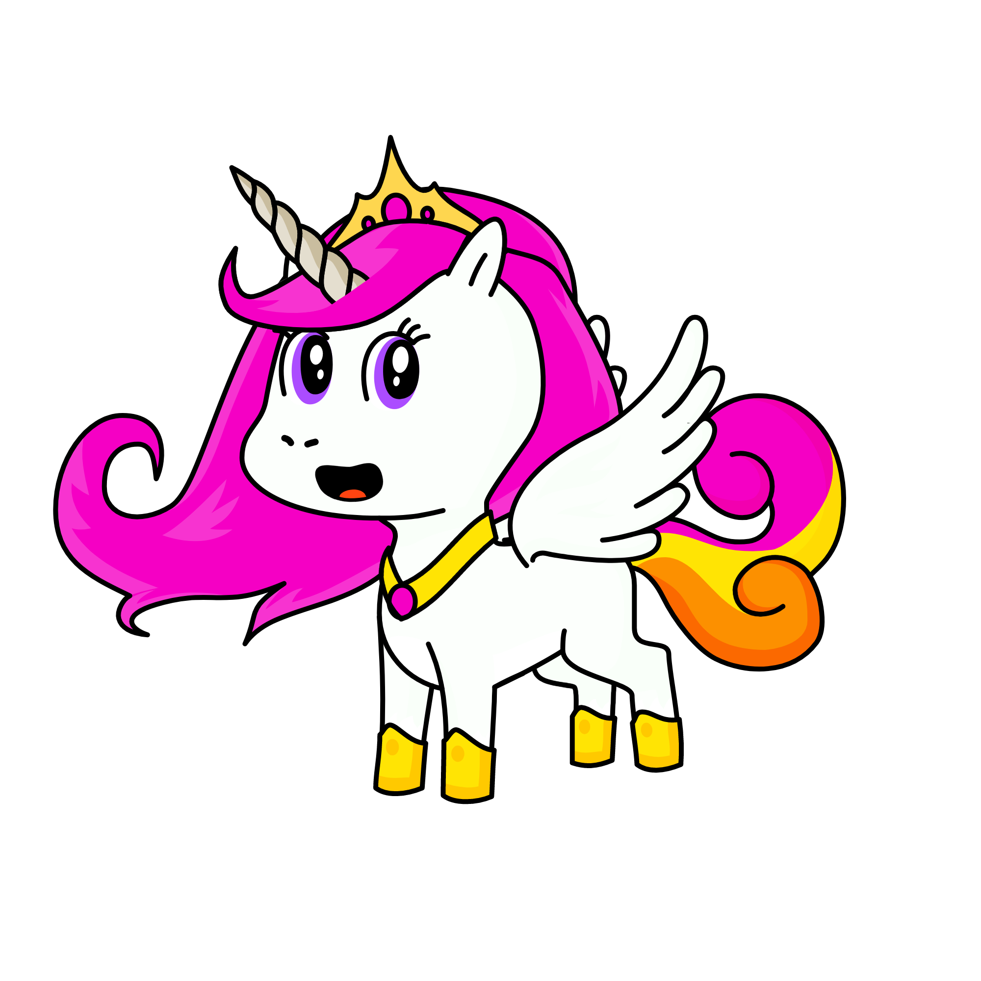 Rainbow cup cake, the unicorn