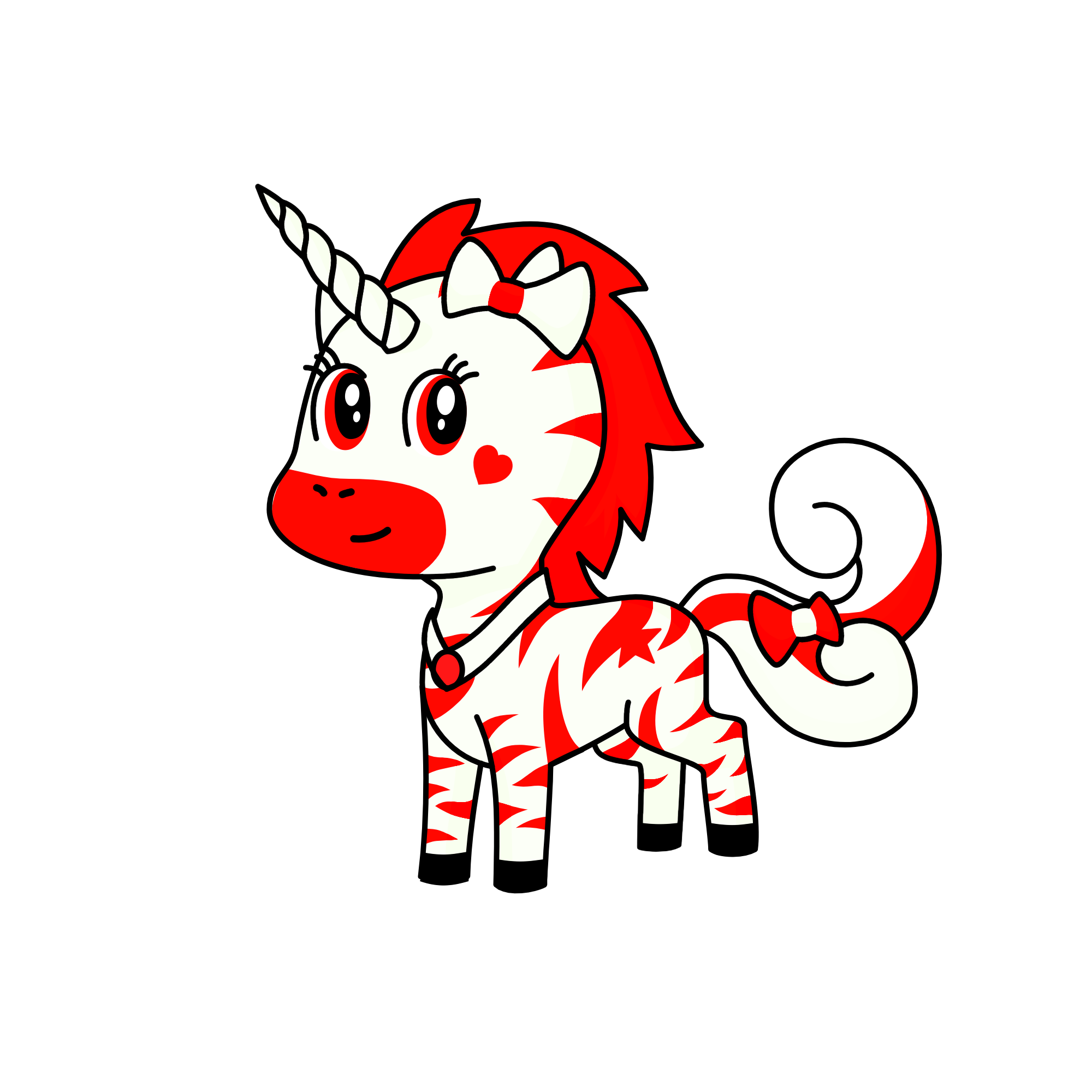 Candy cane, the unicorn