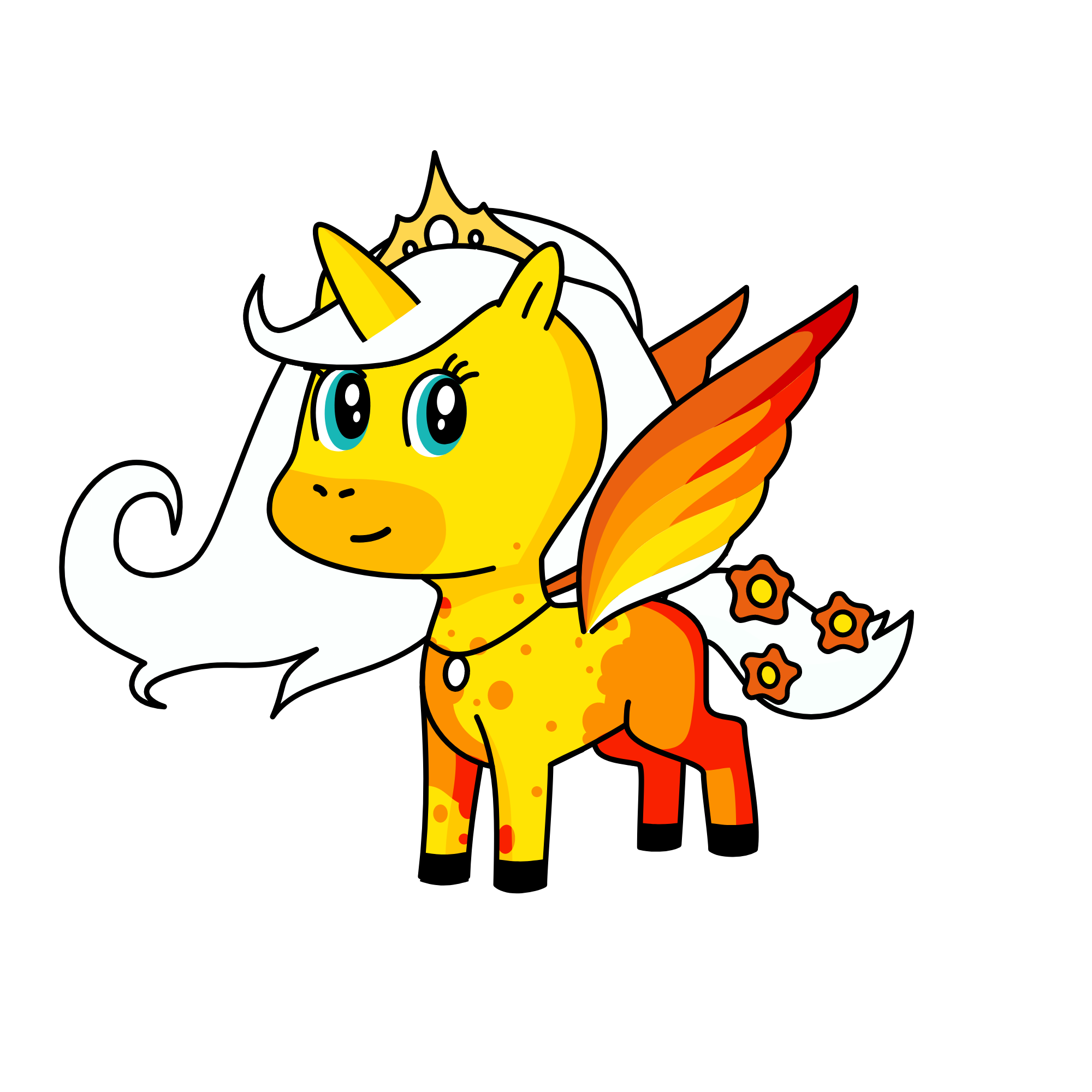 Sunset, the unicorn