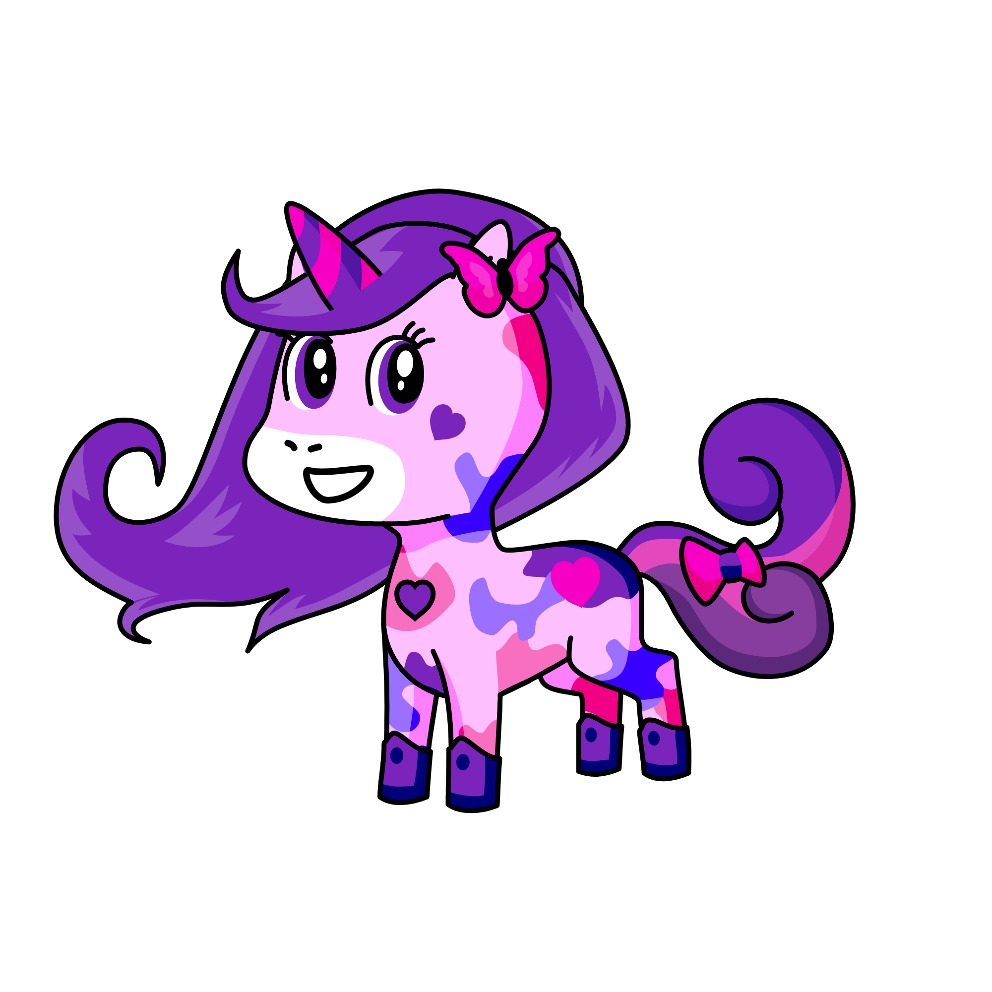 Violet, the unicorn