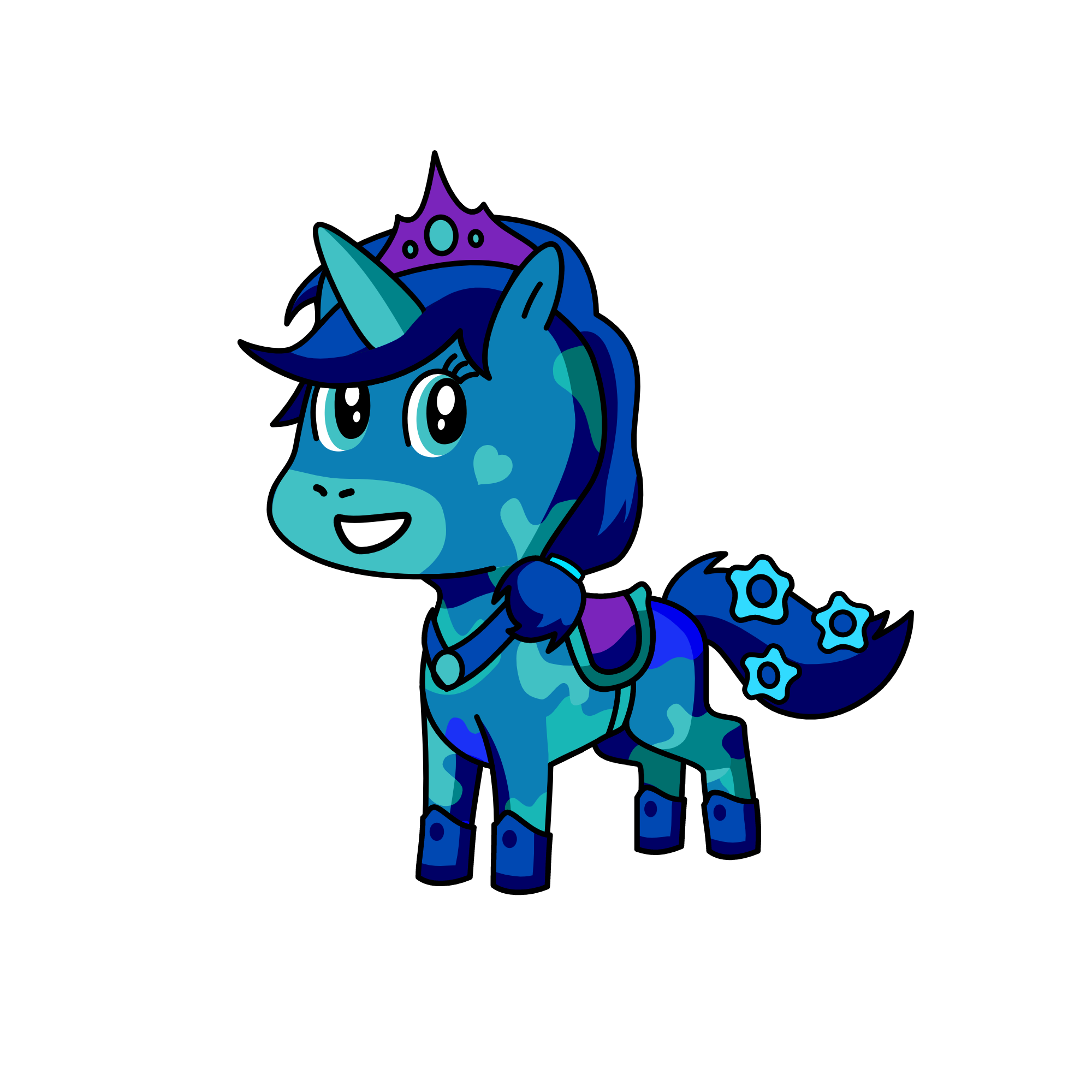 Indigo, the unicorn