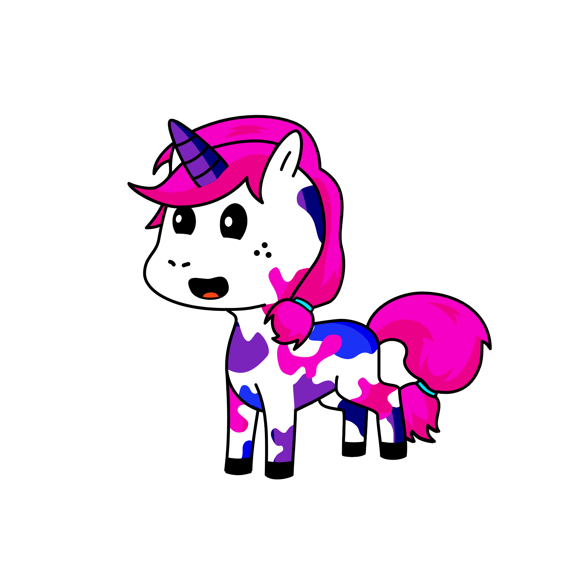 Purple, the unicorn