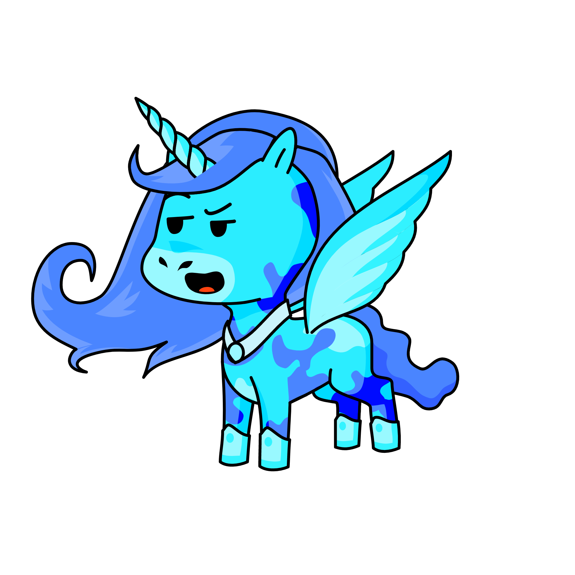 Sapphire, the unicorn