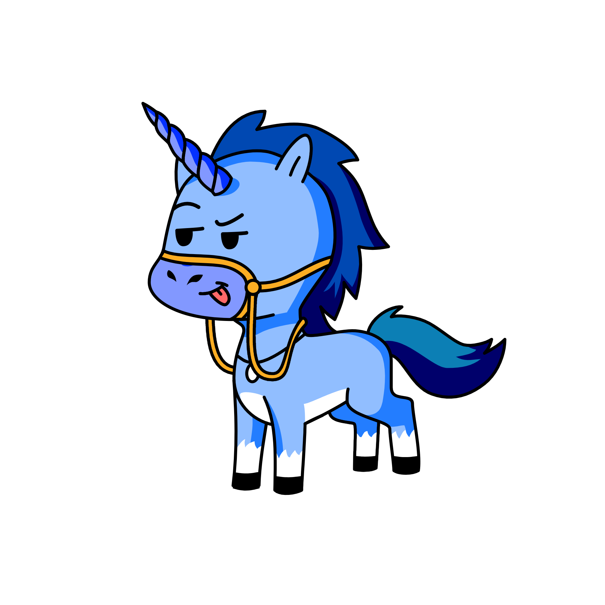 Bluie, the unicorn