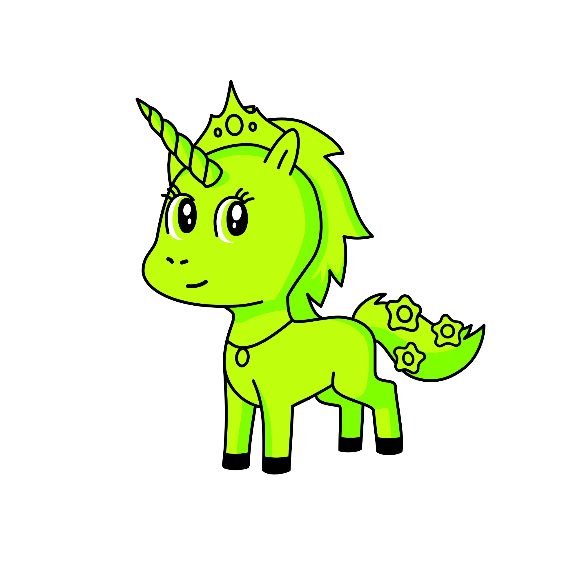 Princess Of Green , the unicorn