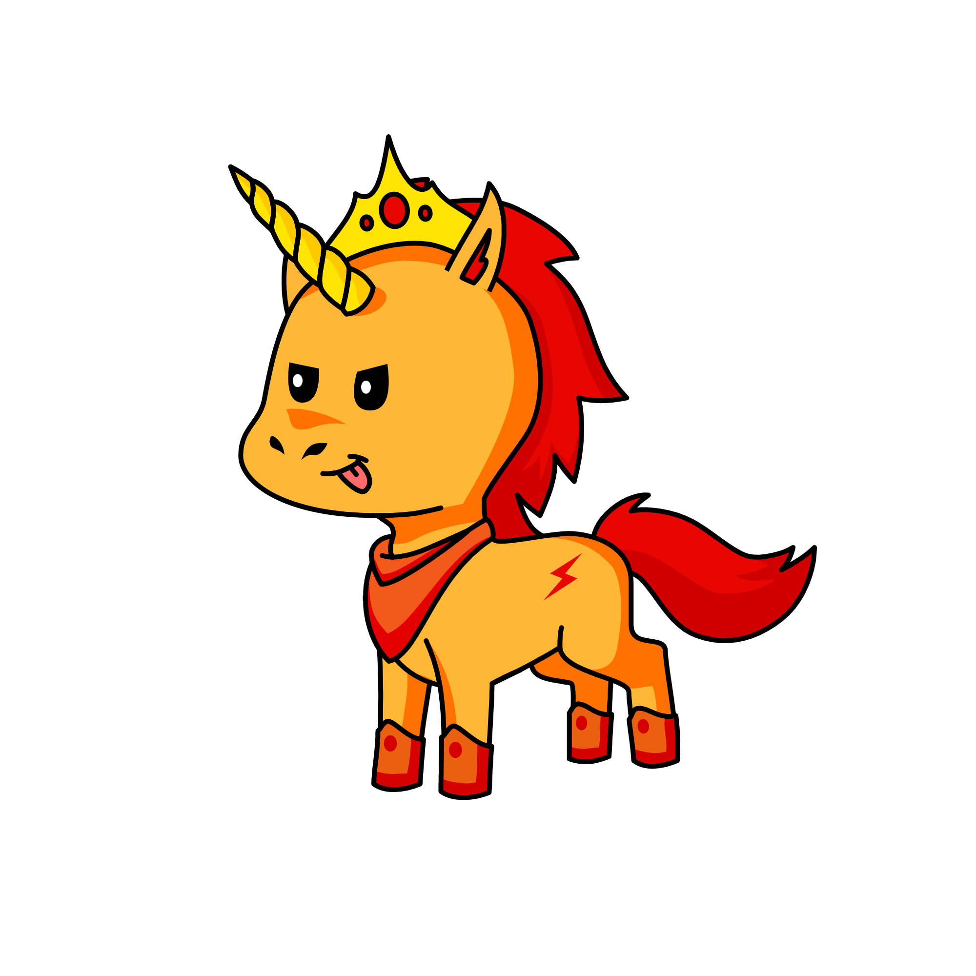 Fire Queen, the unicorn
