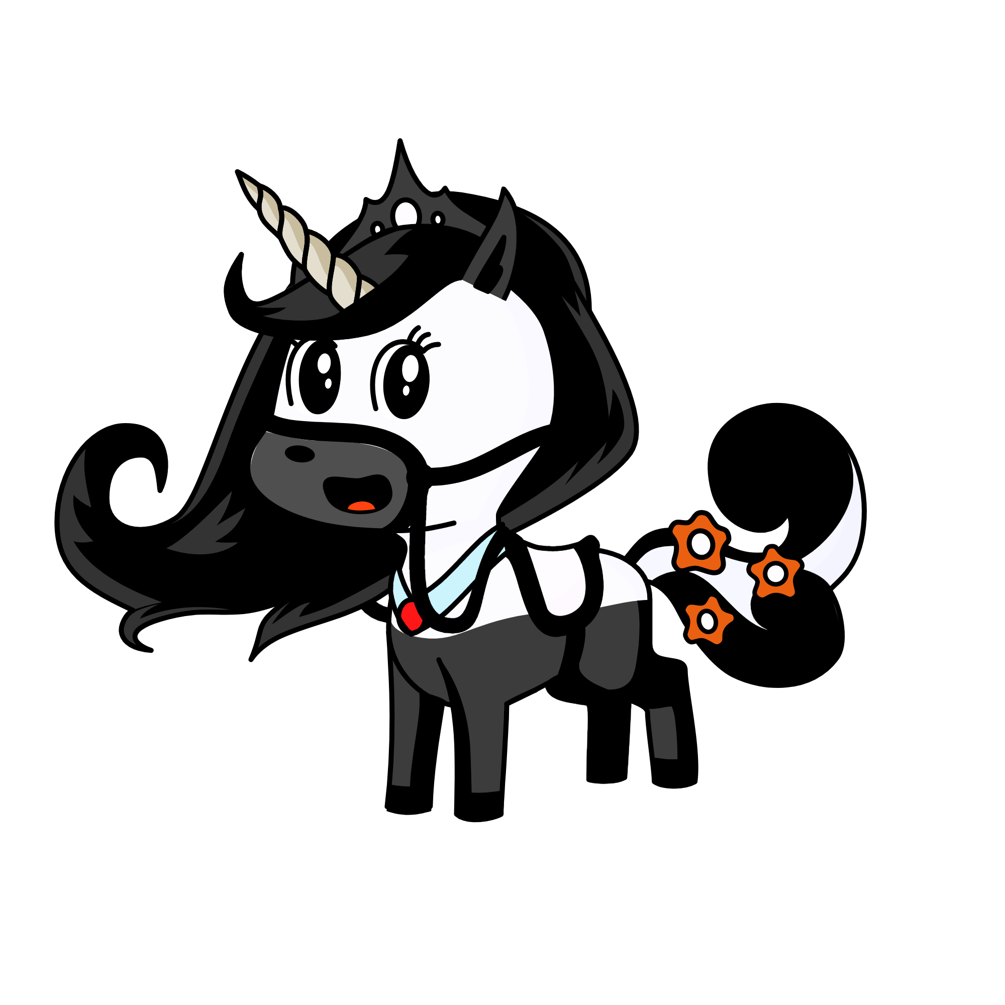 black, the unicorn
