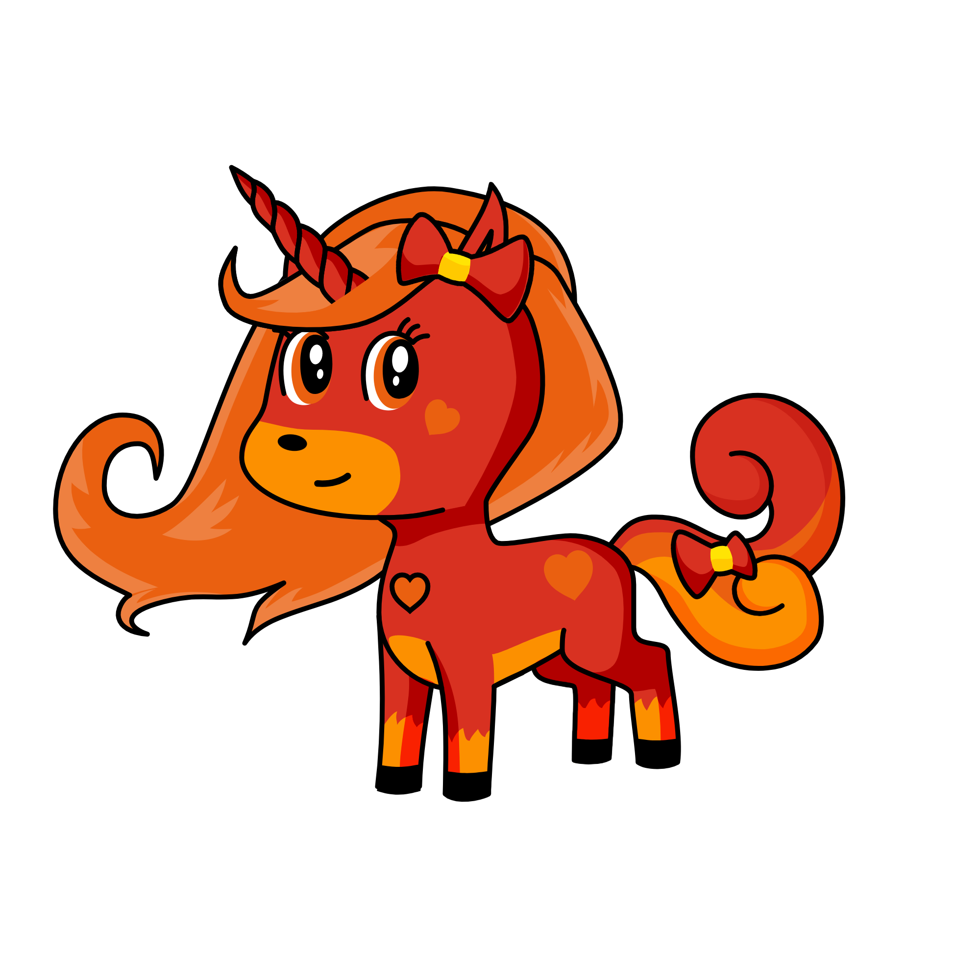 red, the unicorn