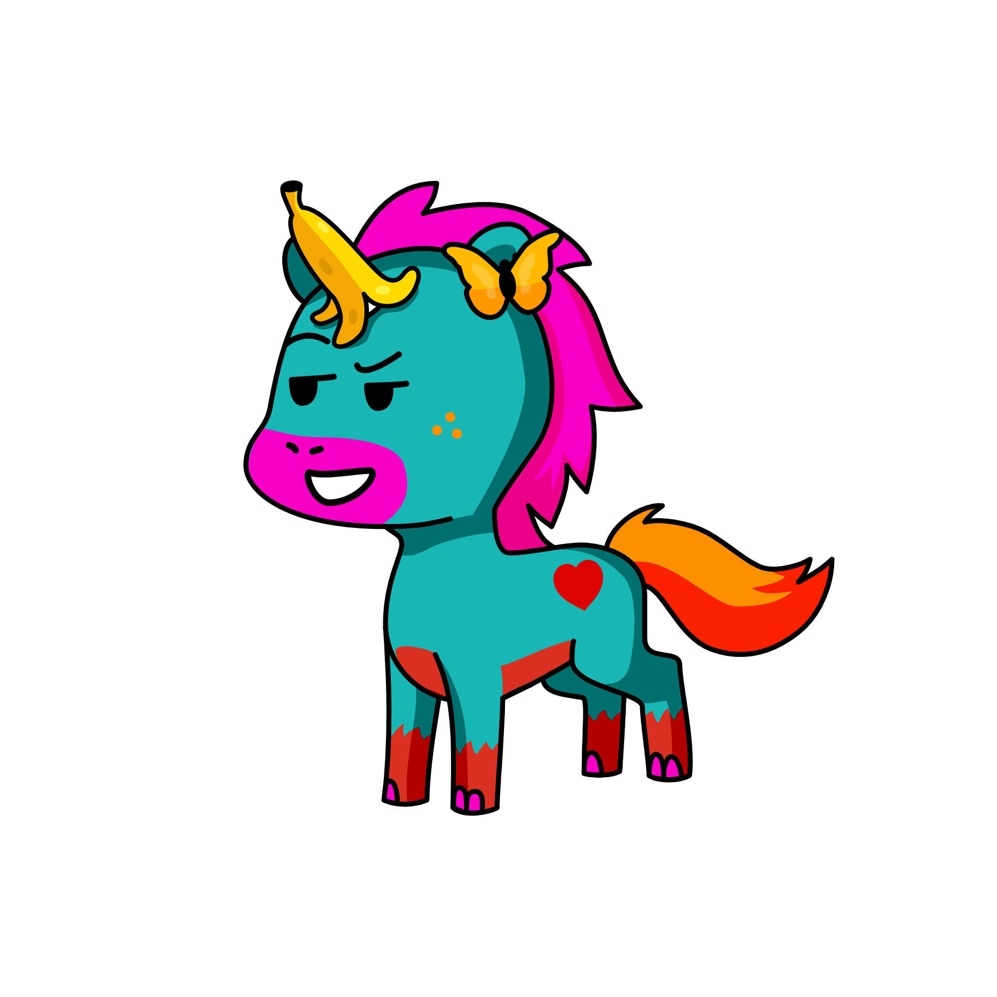 Crazy Banana, the unicorn