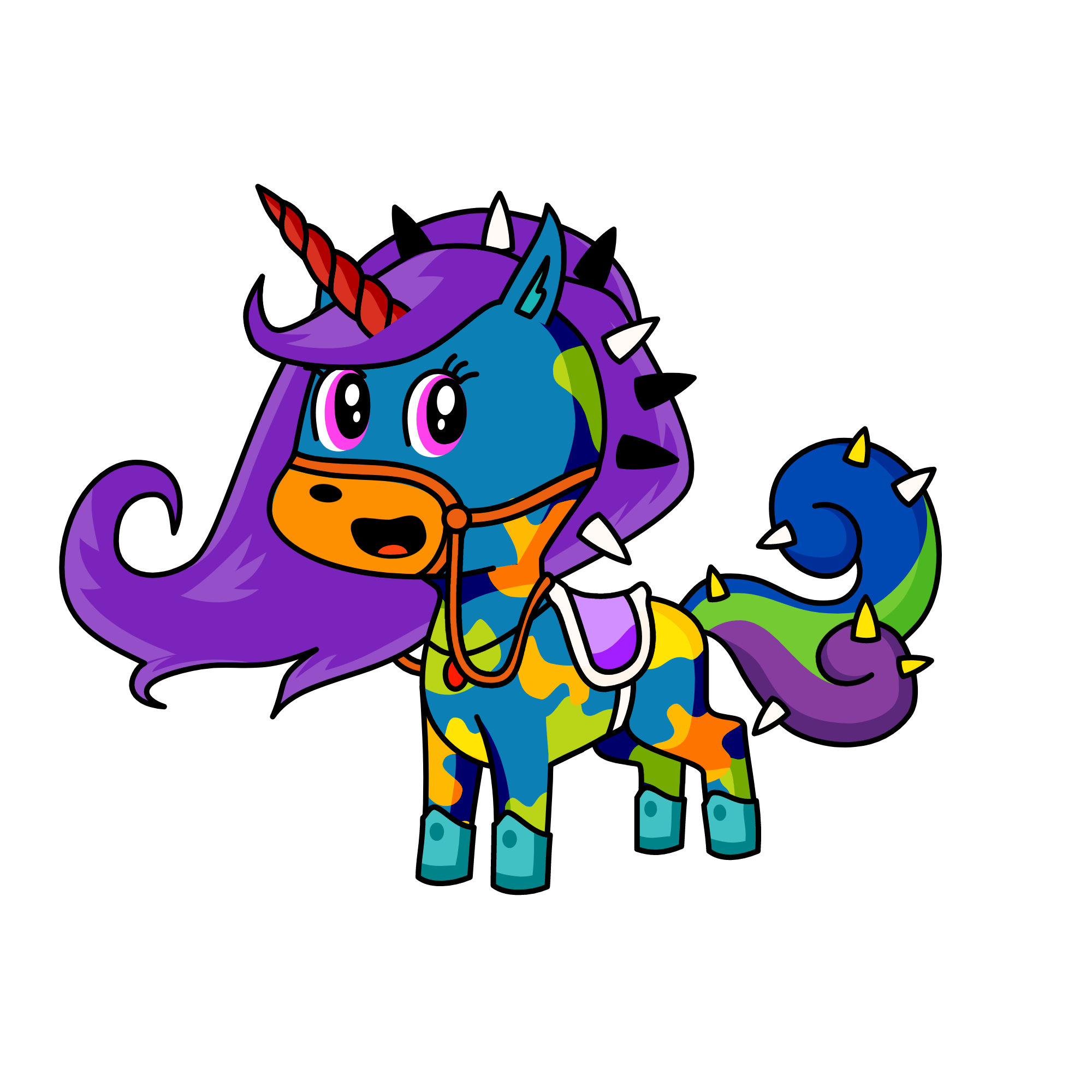 The Queen of the Moon, the unicorn