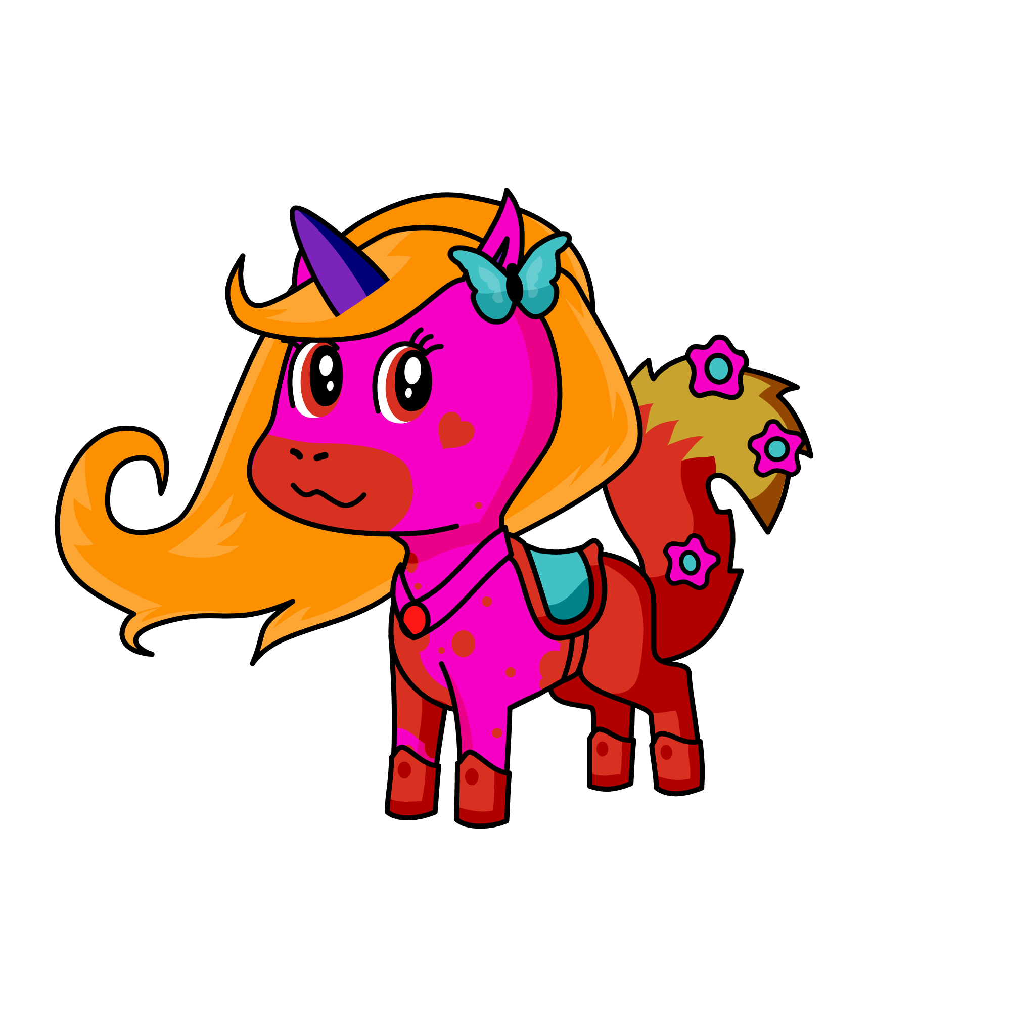 Red Ashly, the unicorn