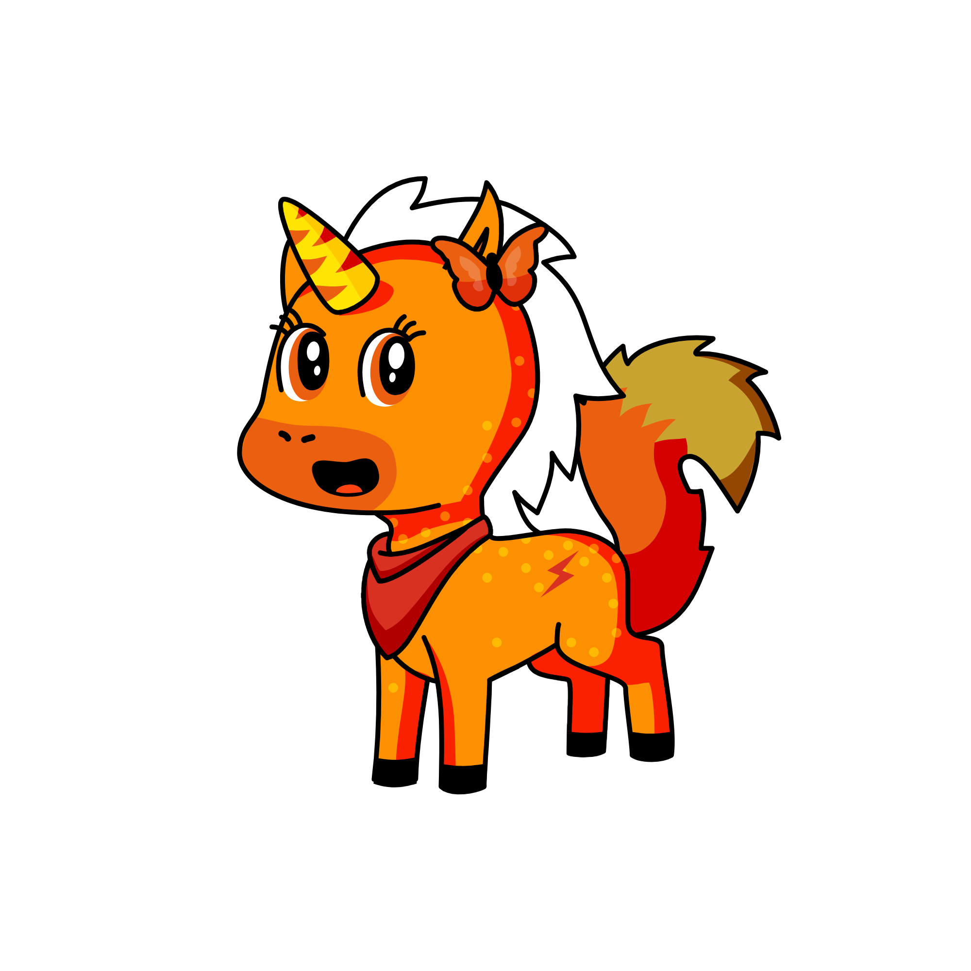 Fire Fox, the unicorn
