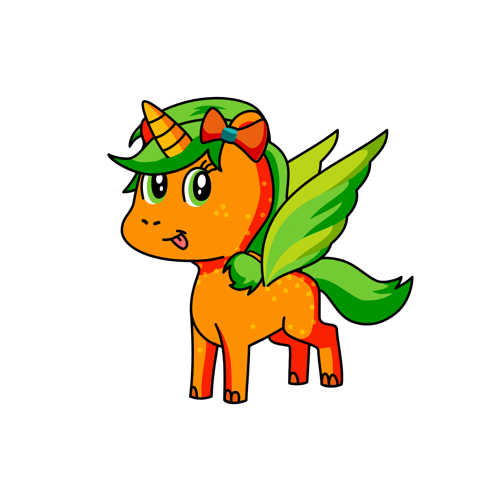 Orangey Sweethooves, the unicorn