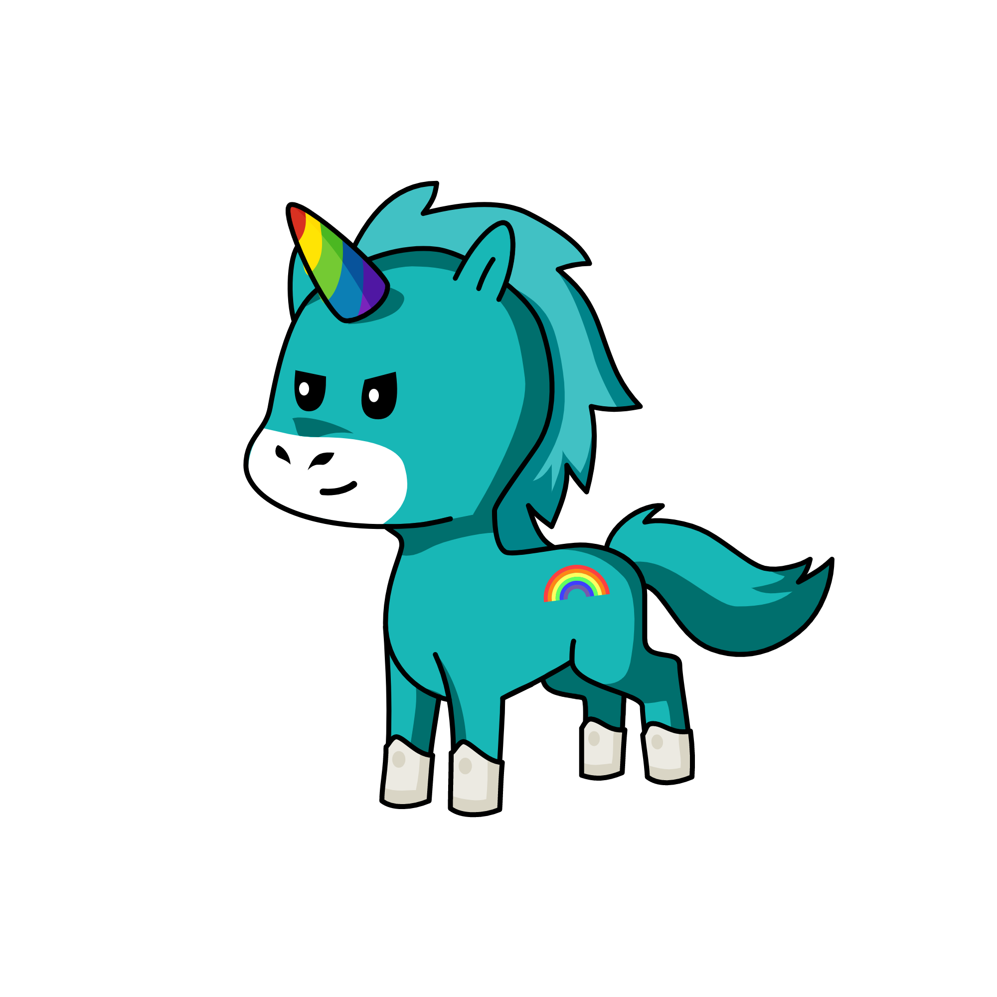rainbow dash, the unicorn