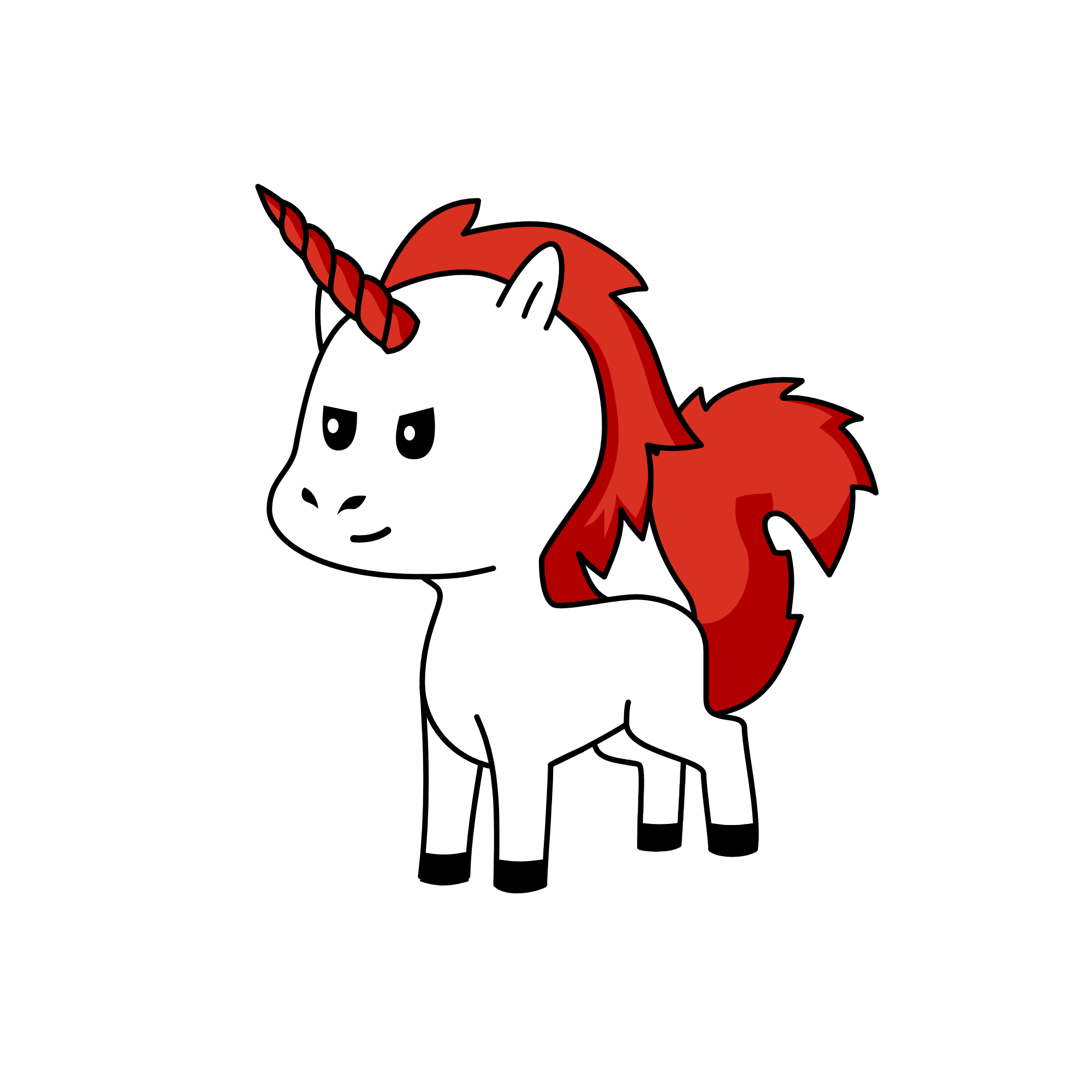 red sparkle, the unicorn